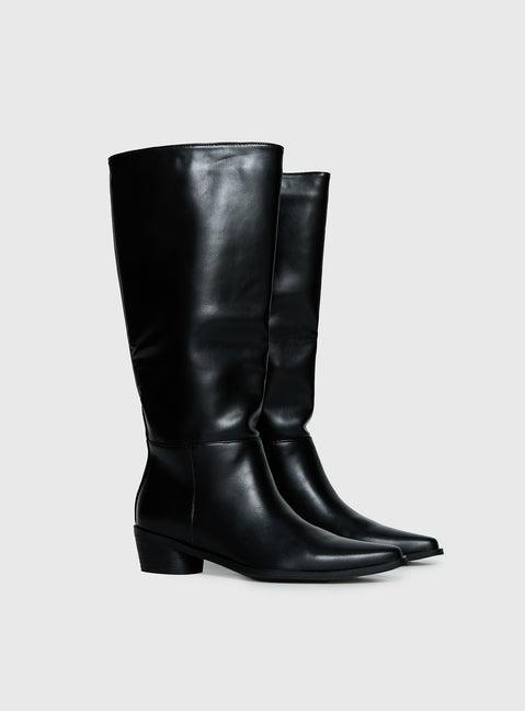Rashi Knee High Boots Black Product Image