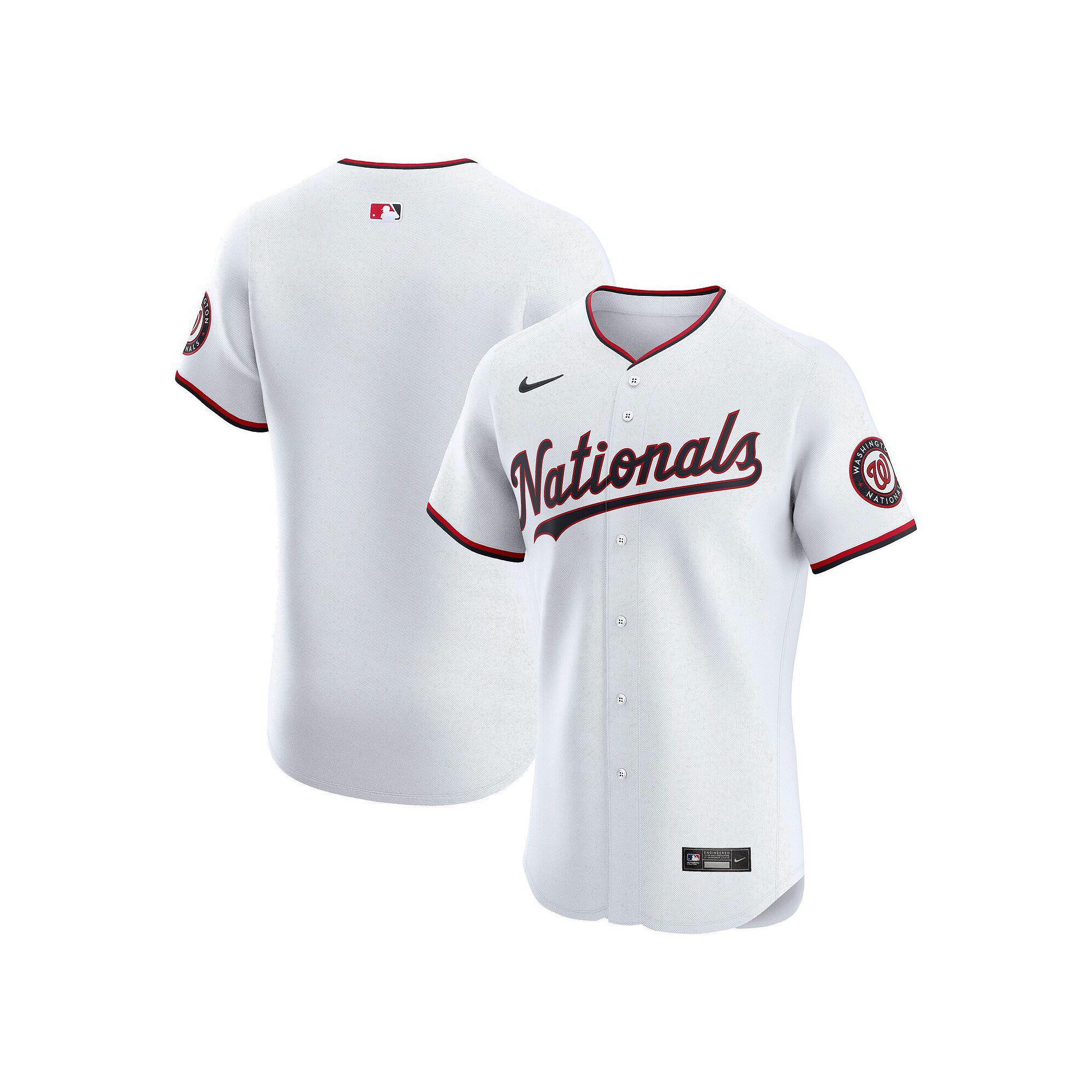 Men's Nike White Washington Nationals Home Elite Jersey, Size: 44 Product Image
