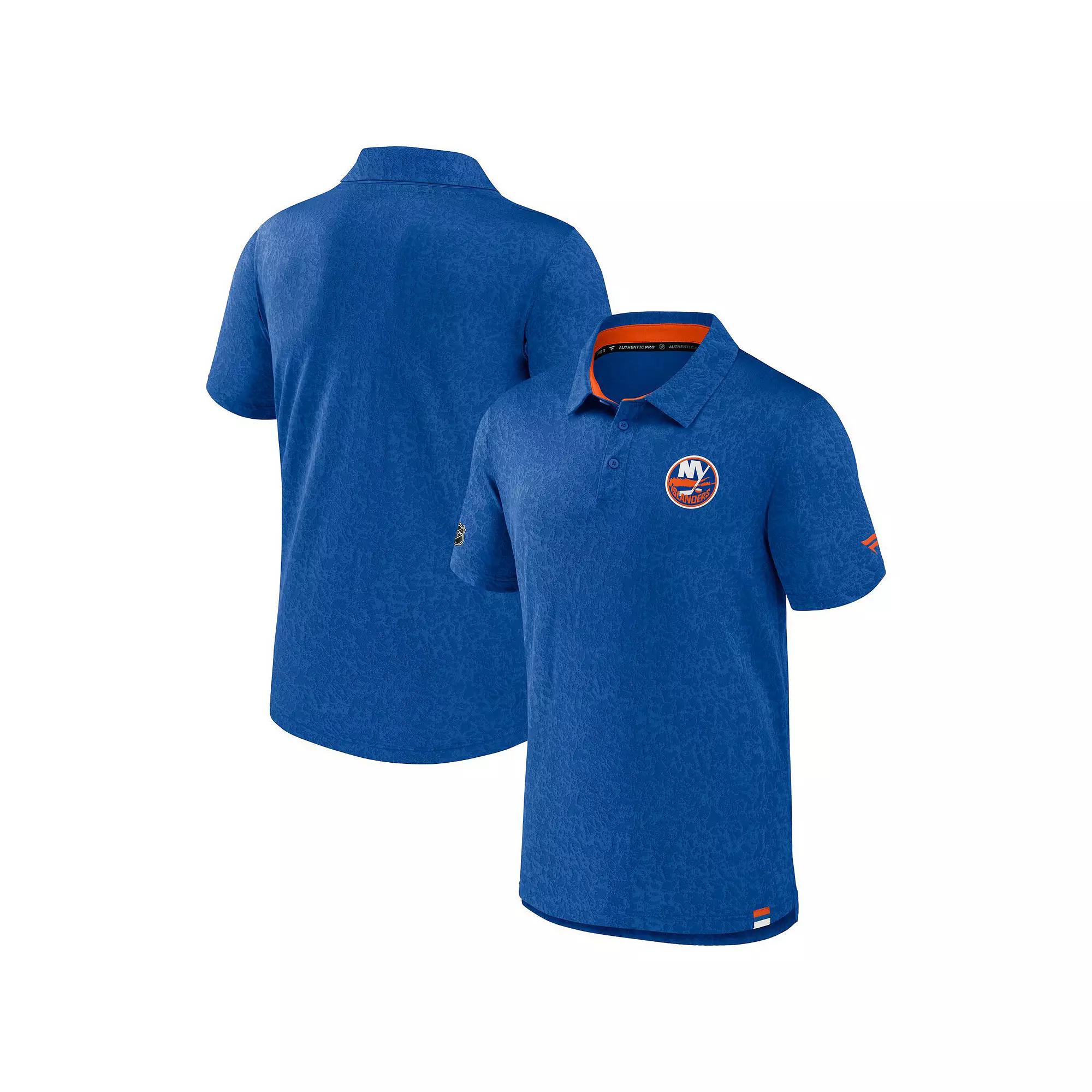 Men's Fanatics Royal New York Islanders Authentic Pro Jacquard Polo,  Product Image