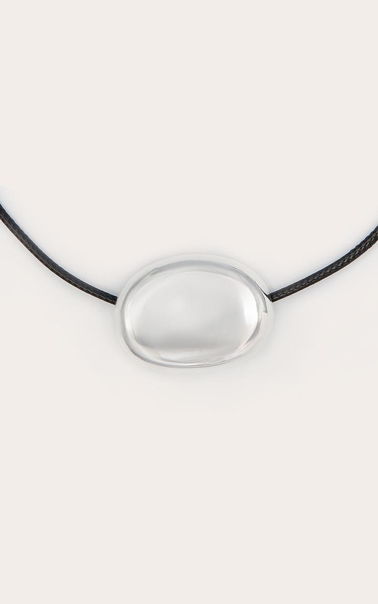 Silver Plated Smooth Oval Pendant Product Image