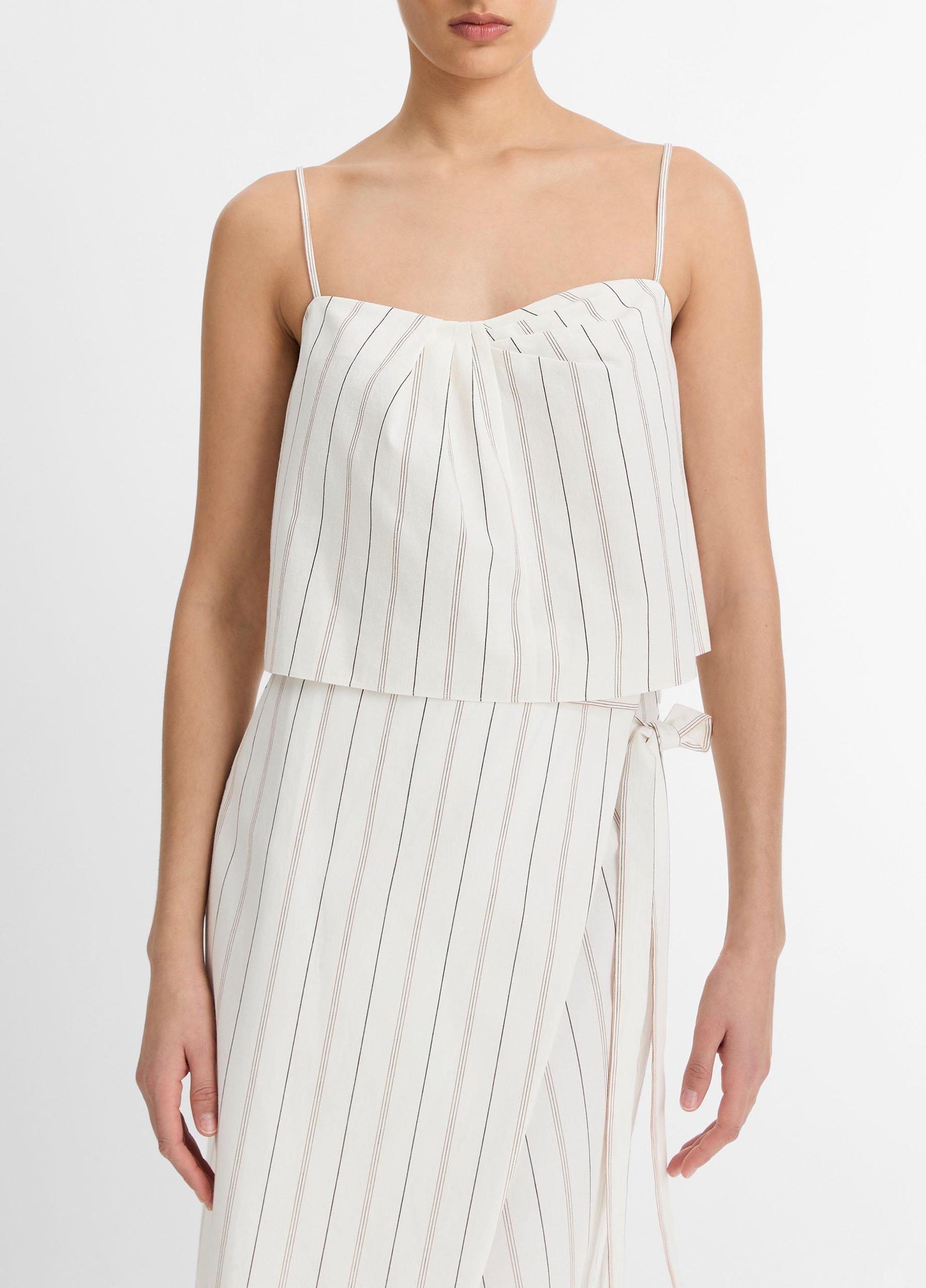 Seedling Stripe Cotton Draped Tank Product Image