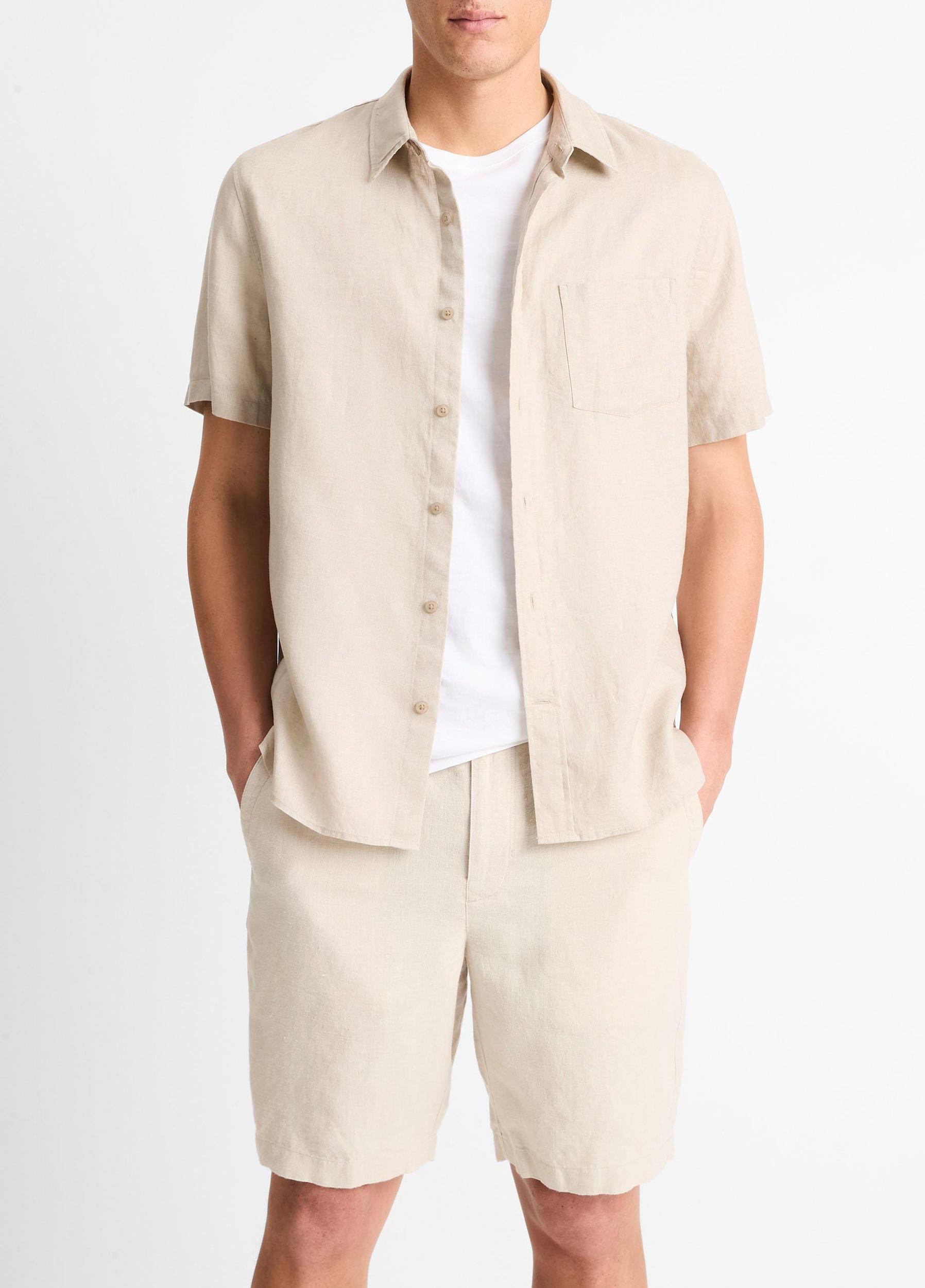 Linen Short-Sleeve Shirt Product Image