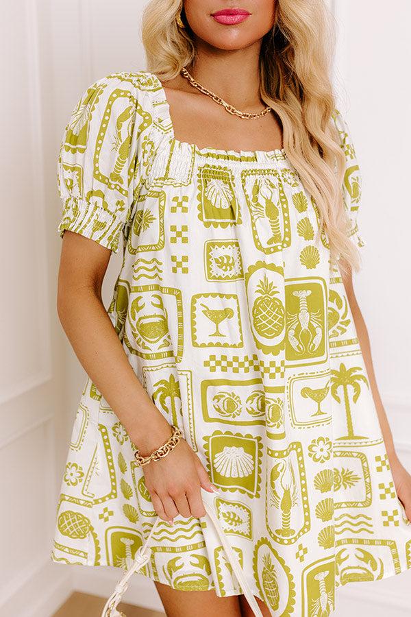 On Tropic Time Mini Dress in Lime Punch Product Image