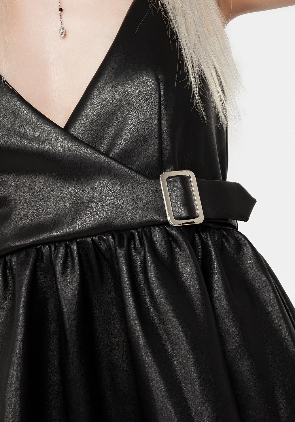 Opium Faux Leather Mini Dress Product Image