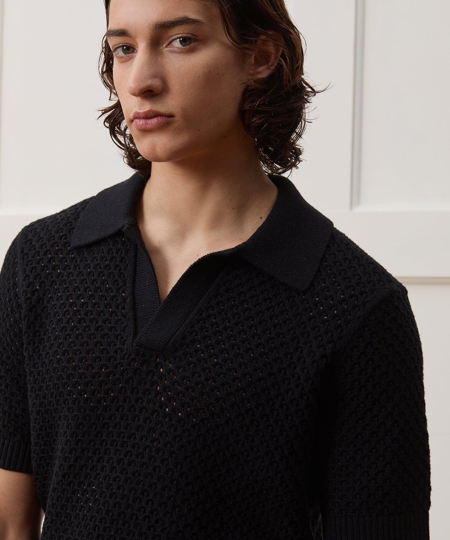 Relaxed Open-Knit Montauk Sweater Polo Product Image