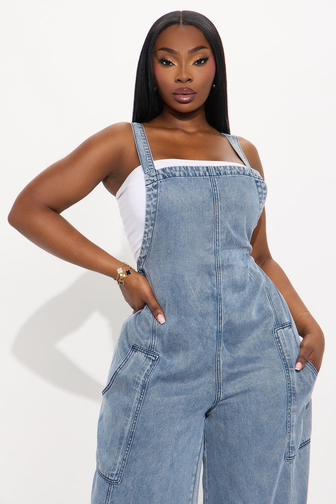 Katarina Washed Jumpsuit - Medium Wash Female Product Image