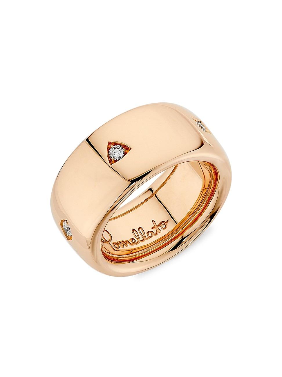 Womens Iconica 18K Rose Gold & 0.20 TCW Diamond Wide Ring Product Image