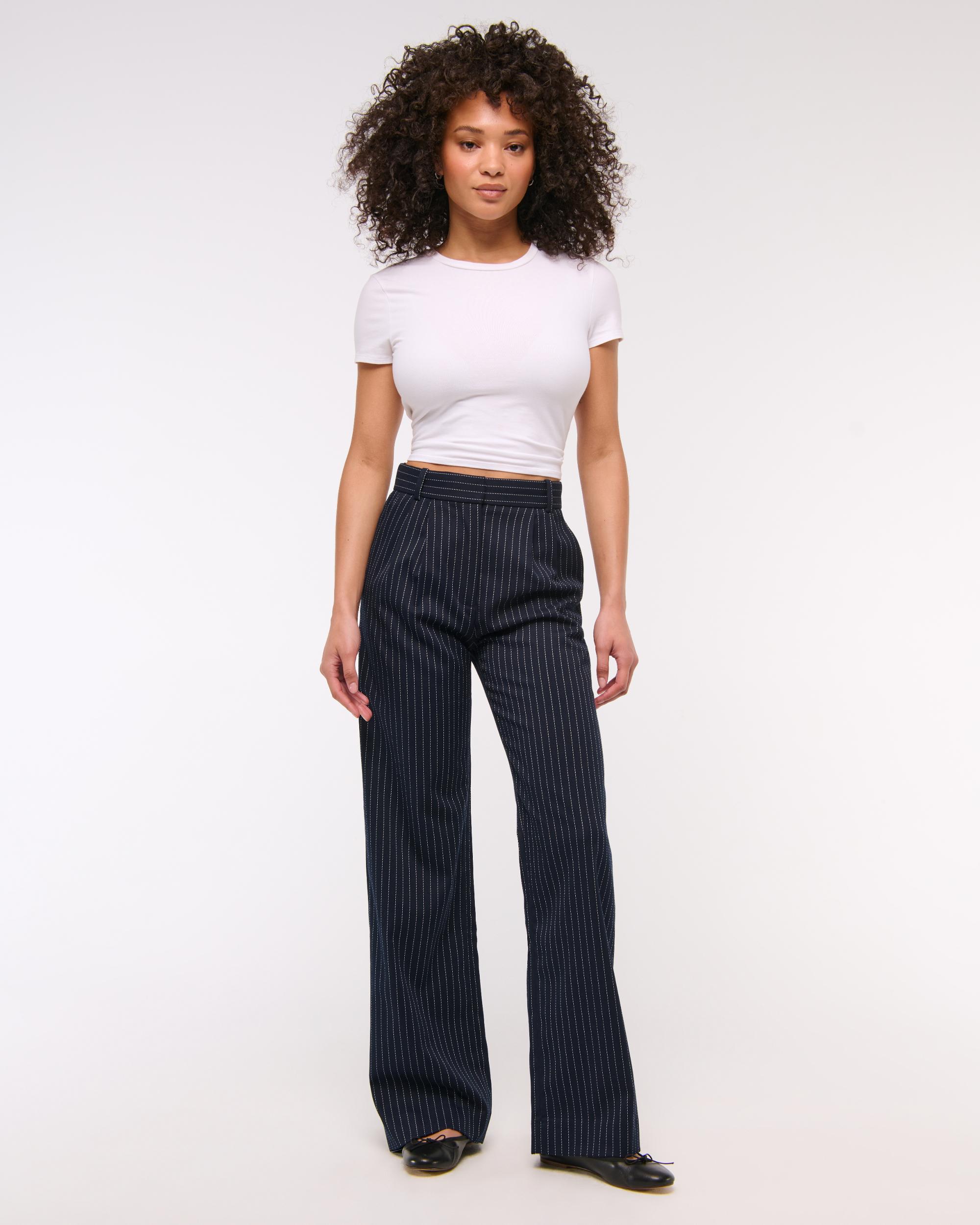 A&F Sloane Tailored Wide Leg Pant Product Image