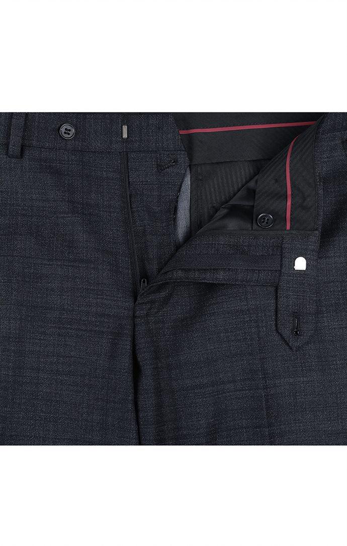 Wool Blend Slim Fit Suit 2 Piece Suit 2 Button in Charcoal Product Image