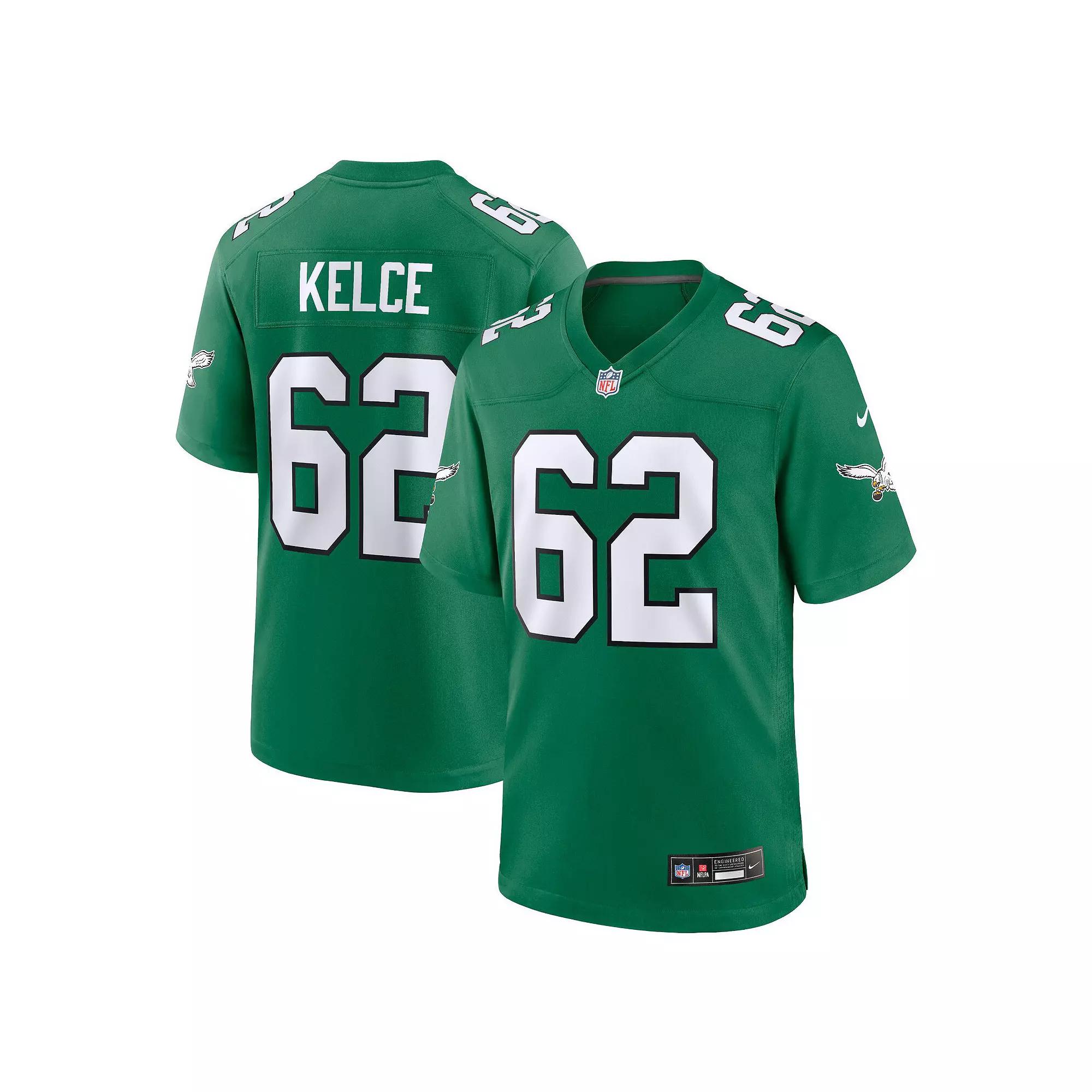 Men's Nike Jason Kelce Kelly Green Philadelphia Eagles Alternate Game Player Jersey, Size: XL Product Image
