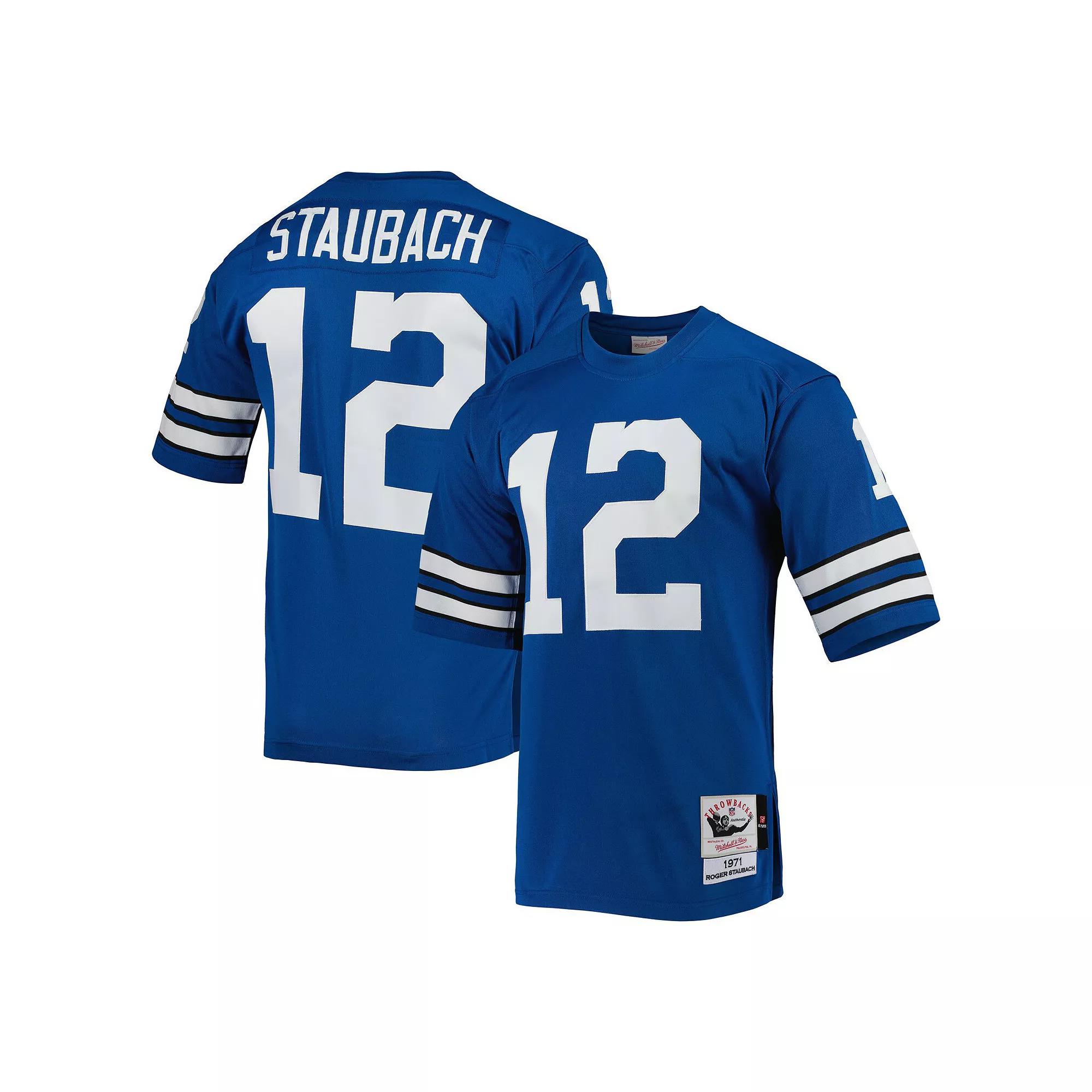 Men's Mitchell & Ness Roger Staubach Royal Dallas Cowboys 1971 Authentic Throwback Retired Player Jersey,  Product Image