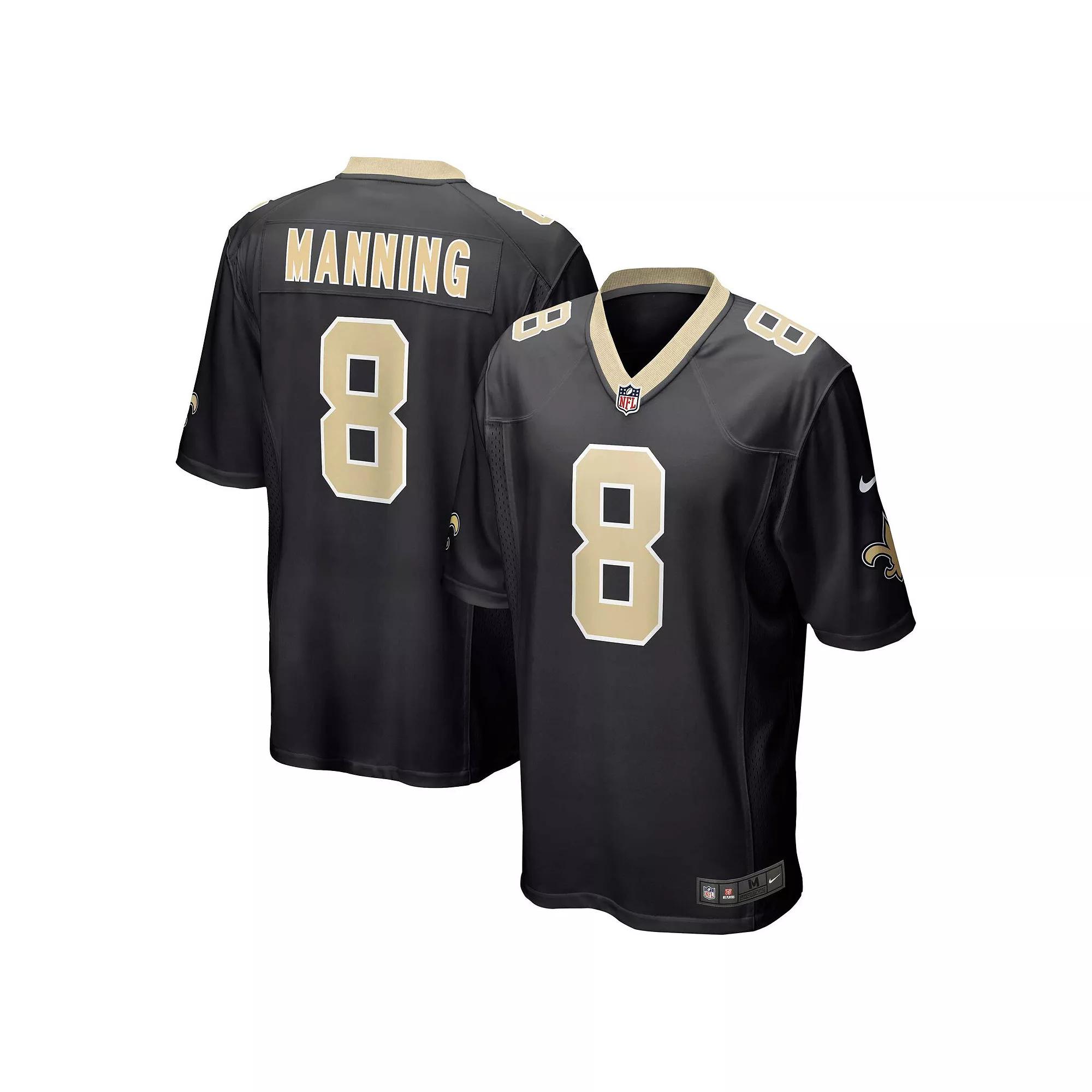 Men's Nike Archie Manning Black New Orleans Saints Retired Player Game Jersey, Size: Large Product Image
