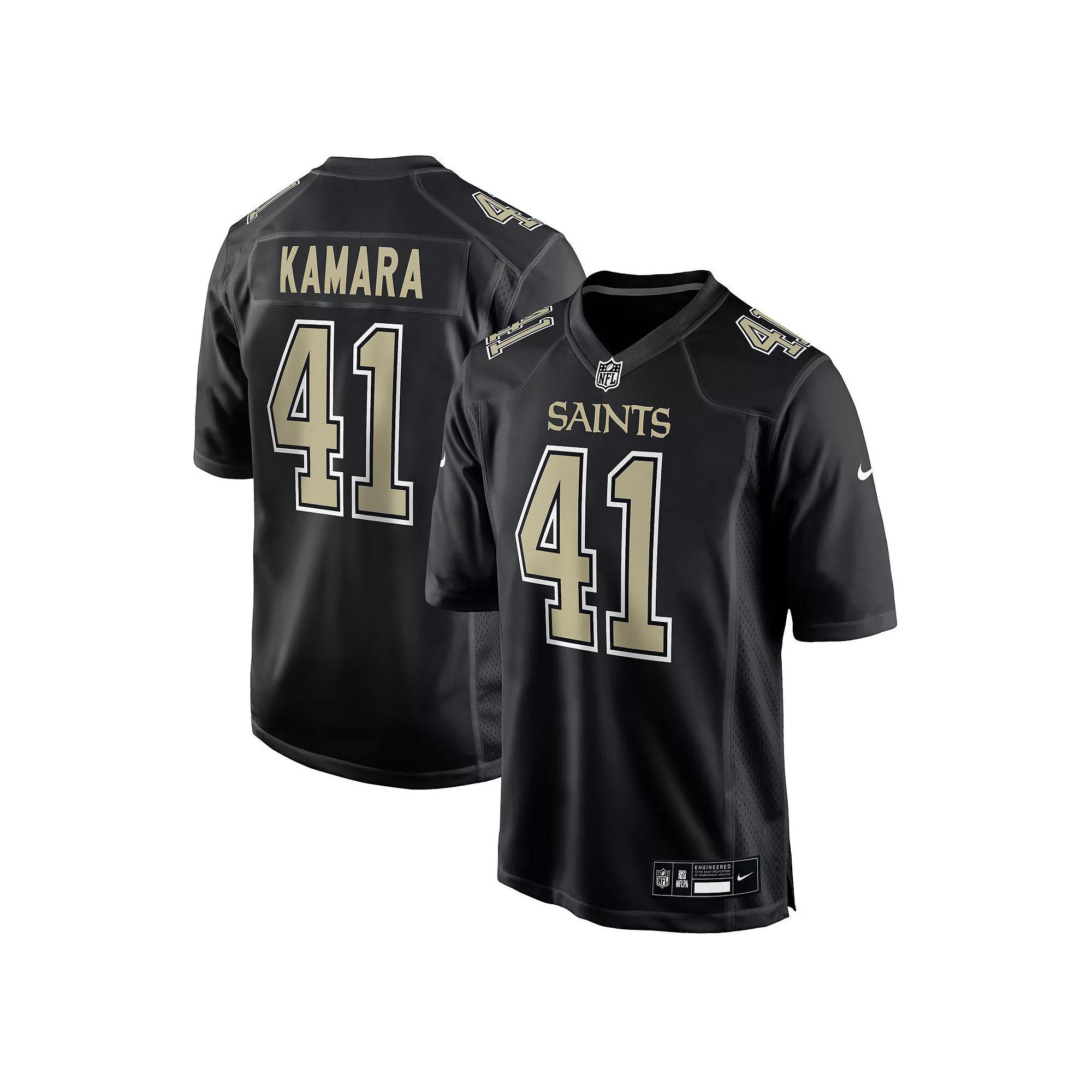 Men's Nike Alvin Kamara Carbon Black New Orleans Saints Fashion Game Jersey,  Product Image