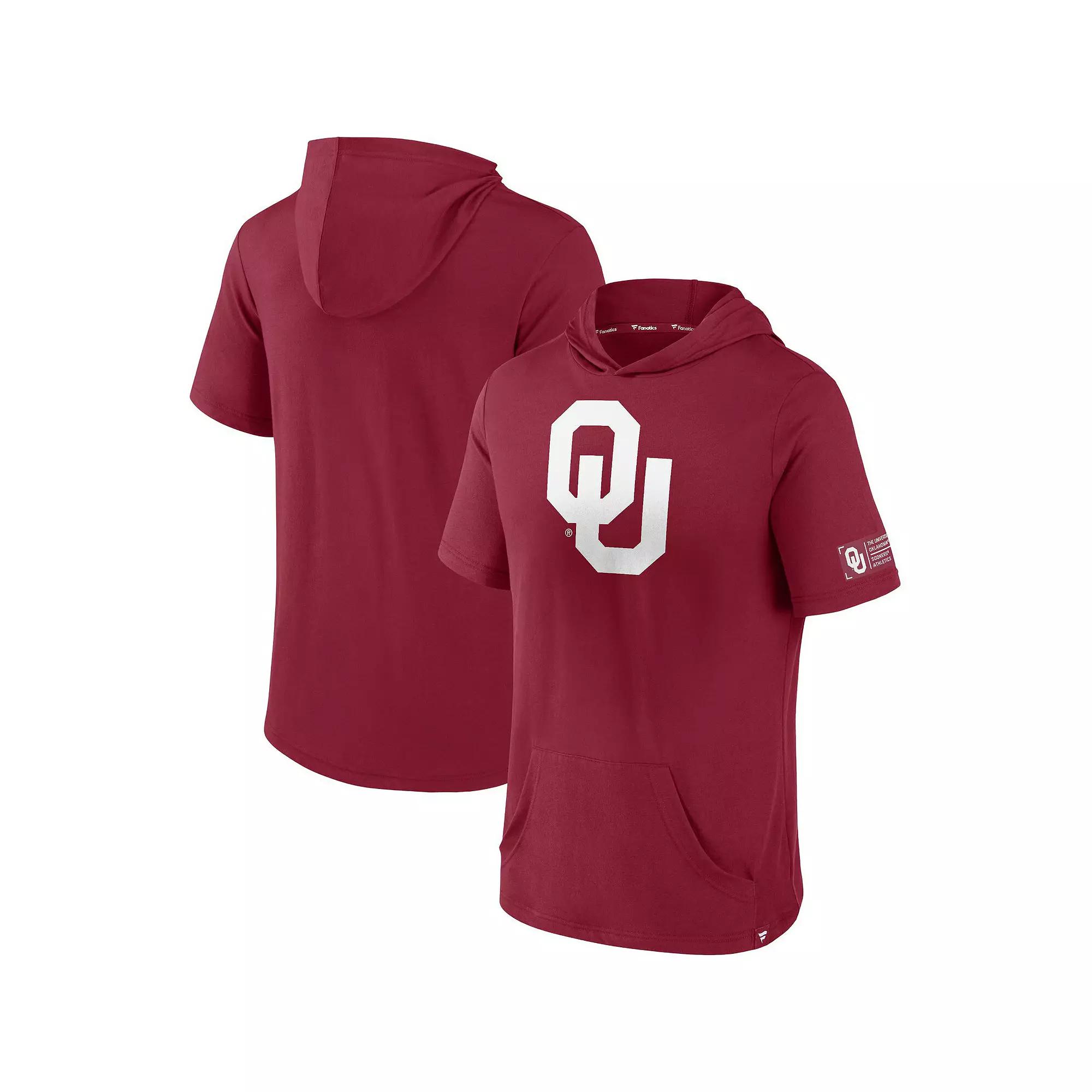 Men's Fanatics Crimson Oklahoma Sooners Approach Run Pullover Short Sleeve Hoodie, Size: Small, Red Product Image