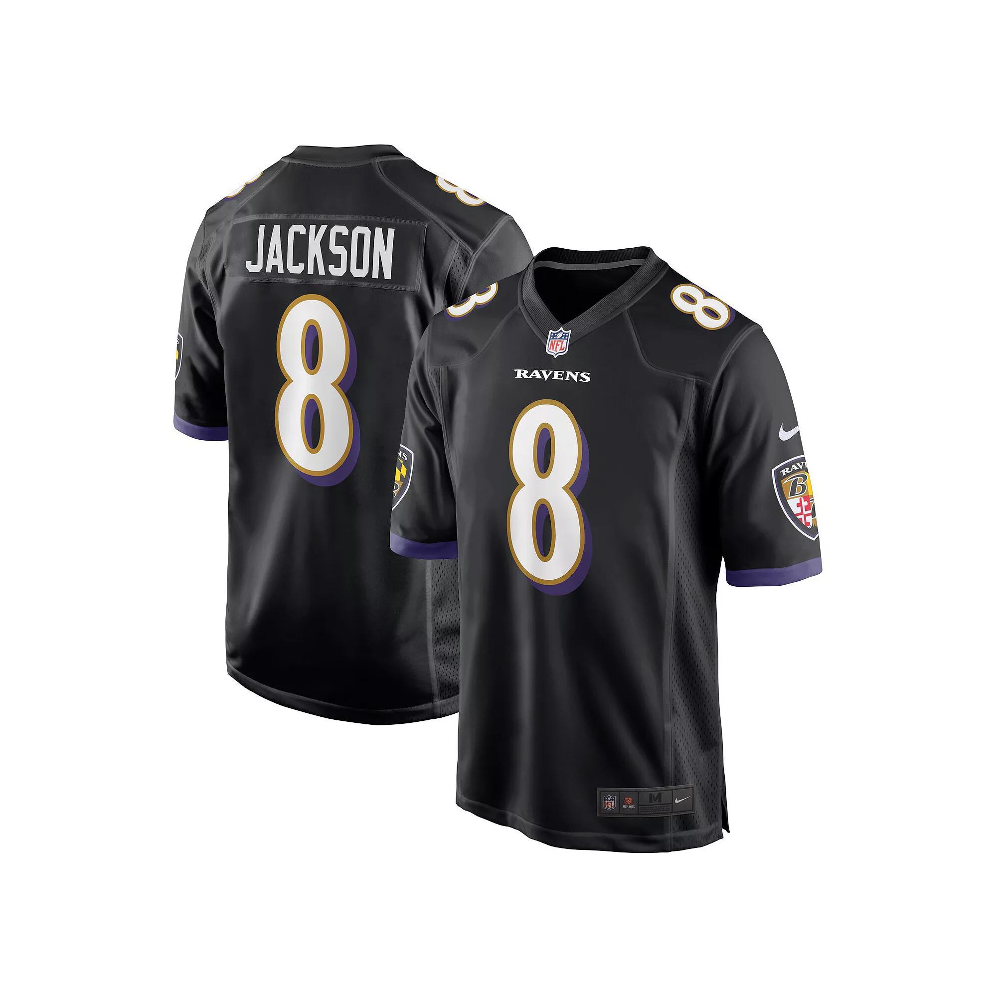 Men's Nike Lamar Jackson Black Baltimore Ravens Alternate Game Jersey,  Product Image