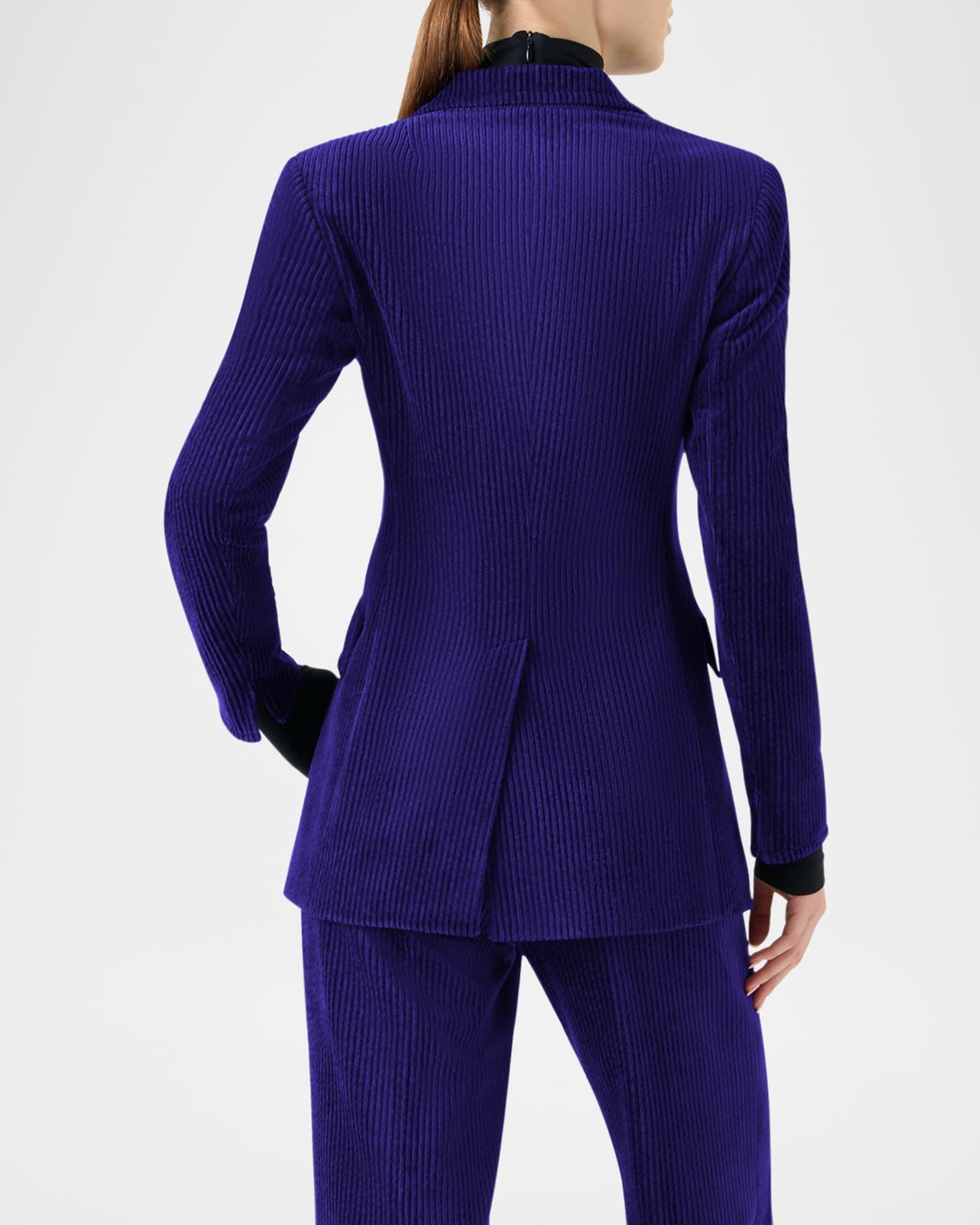 Washed Viscose Corduroy Boyfriend Blazer Product Image