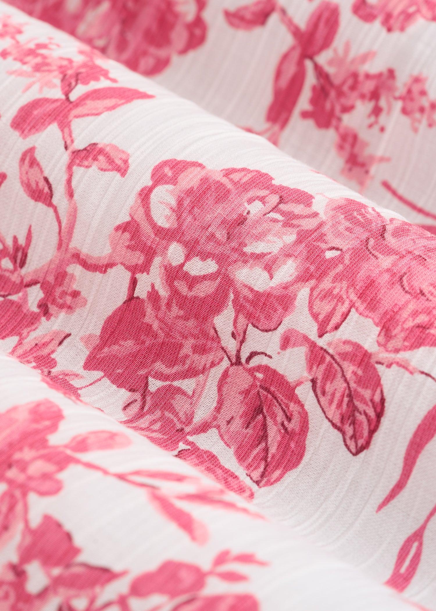 Strappy Tiered Maxi Dress for Tall Women in Pink Garden Floral Female Product Image