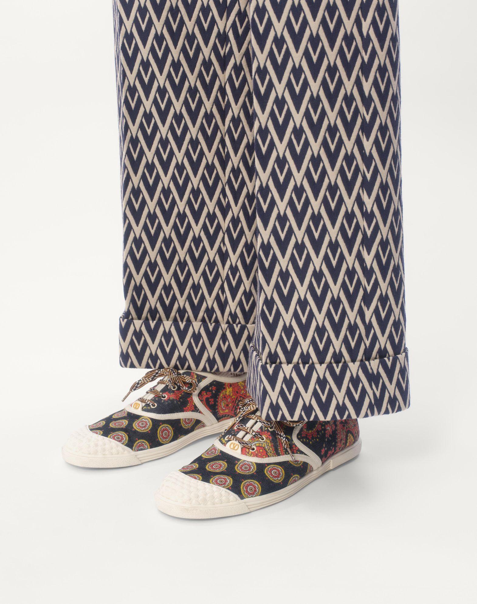 Bay By Bay Sneakers In Voyage Imaginaire Denim Fabric  Product Image