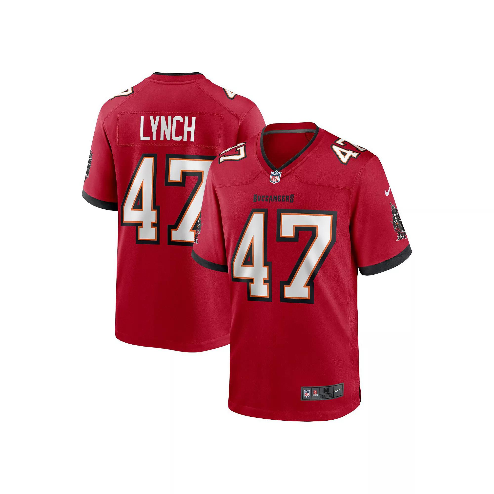 Men's Nike John Lynch Red Tampa Bay Buccaneers Retired Player Game Jersey,  Product Image