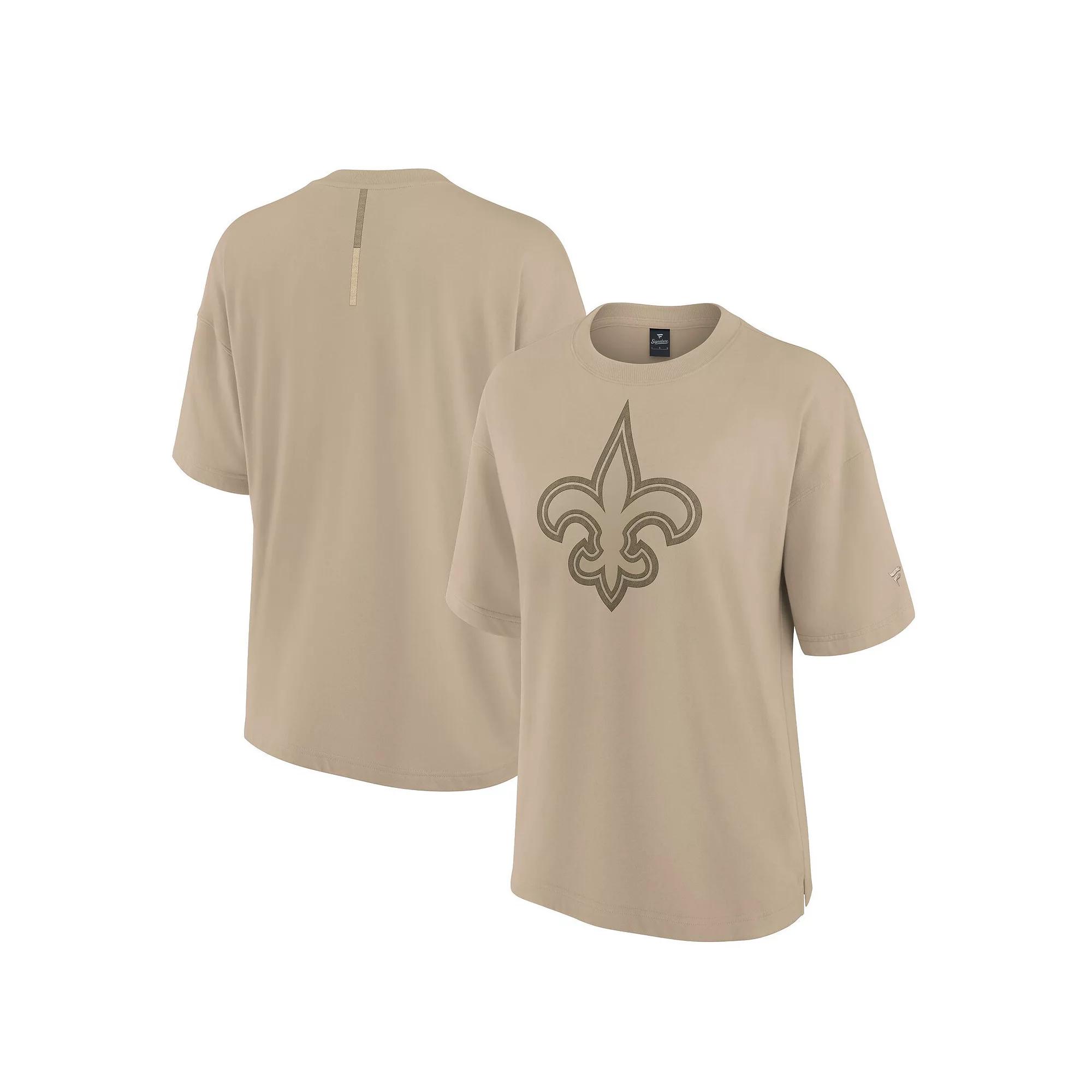 Women's Fanatics Khaki New Orleans Saints Elements Oversized T-Shirt, Size: 2XL, Beig K Product Image