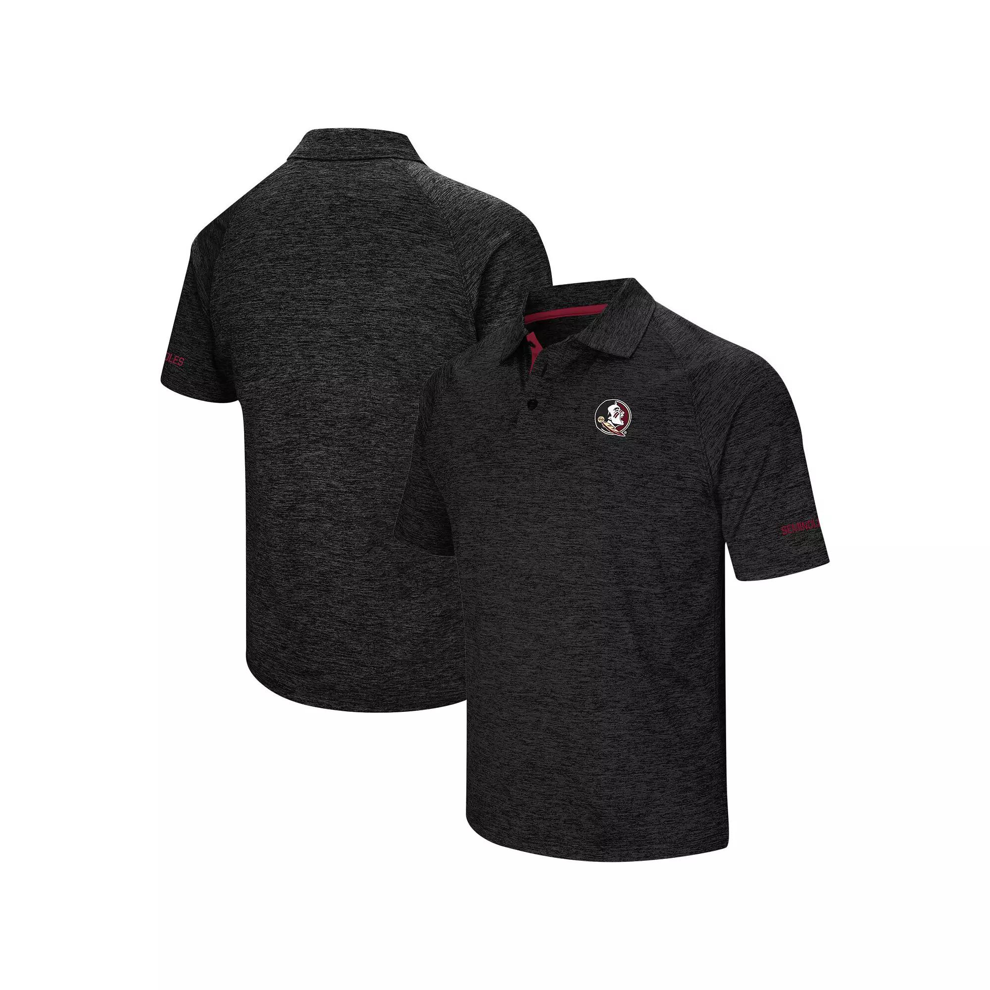 Men's Colosseum Black Florida State Seminoles Big & Tall Down Swing Polo,  Product Image