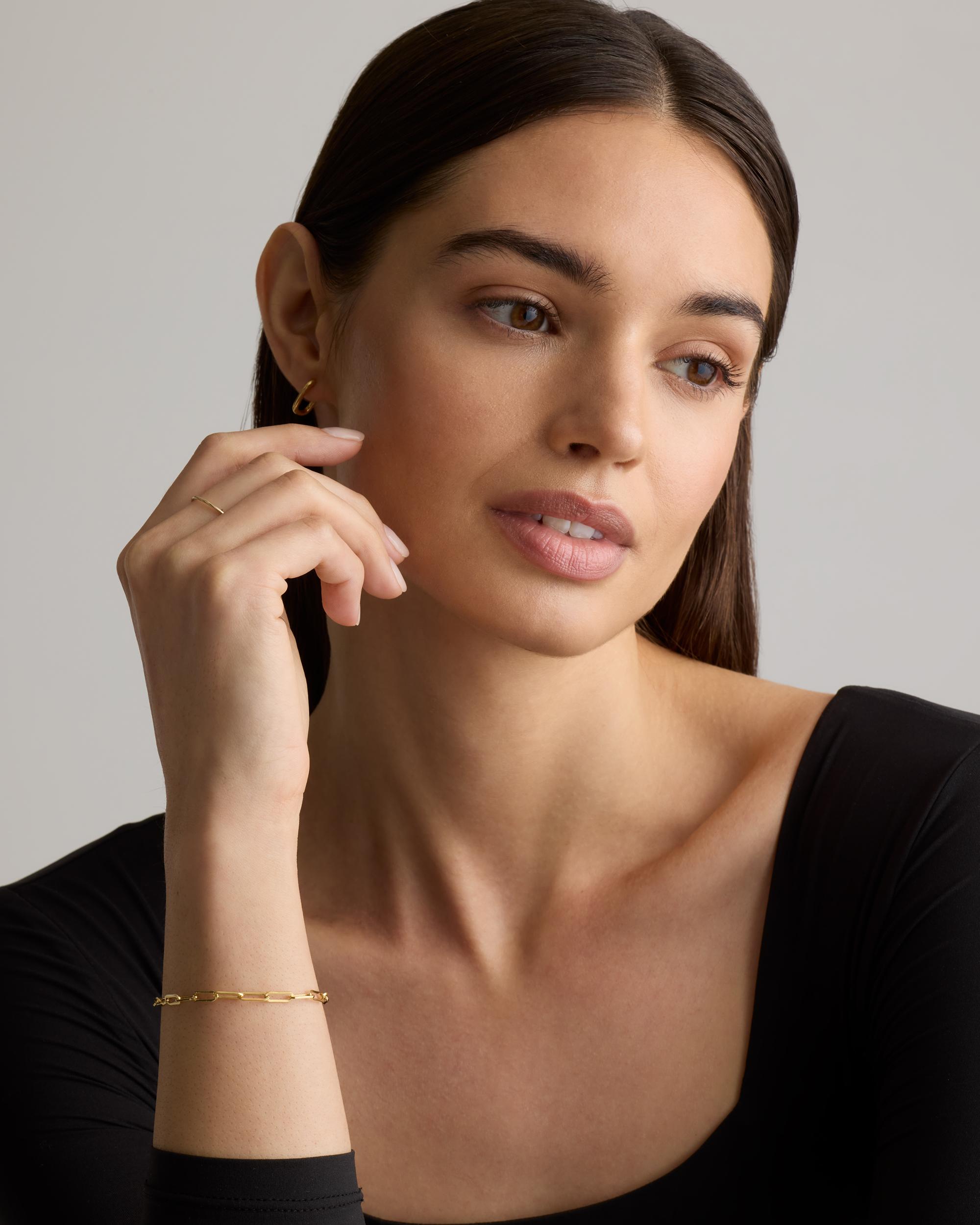 Quince | Women's 14K Gold Paperclip Chain Bracelet Product Image