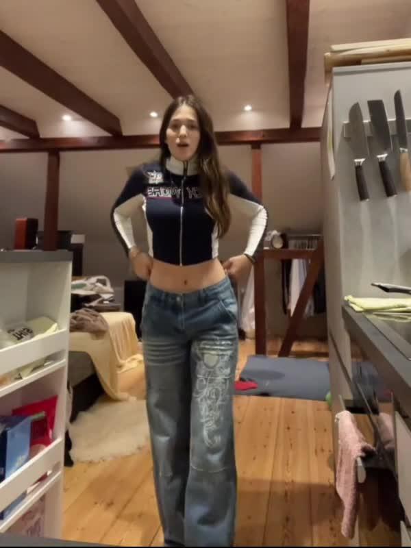 Washed Heart Pattern Cargo Jeans Product Image