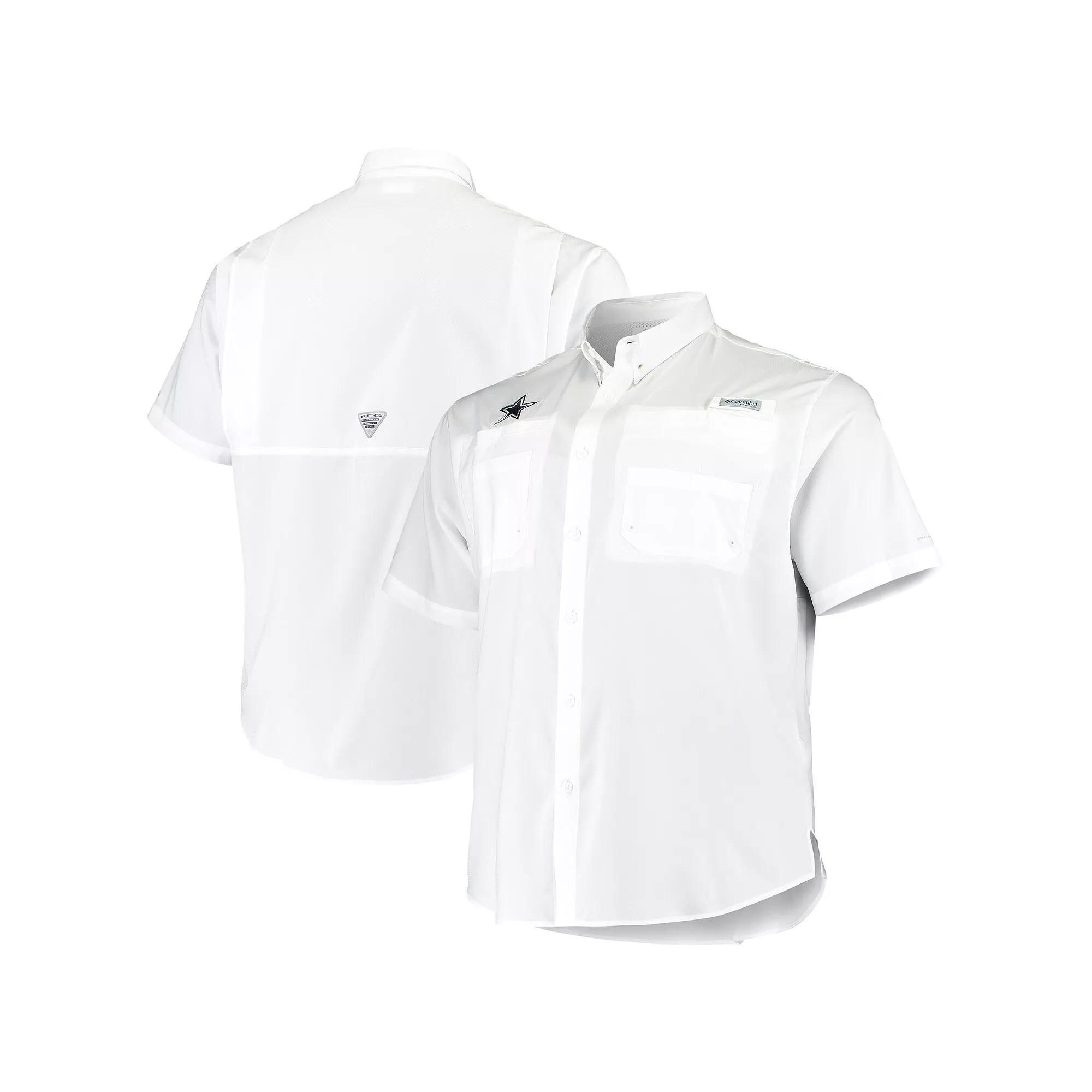 Men's Columbia White Dallas Cowboys Big & Tall Tamiami Woven Button-Down Shirt,  Product Image