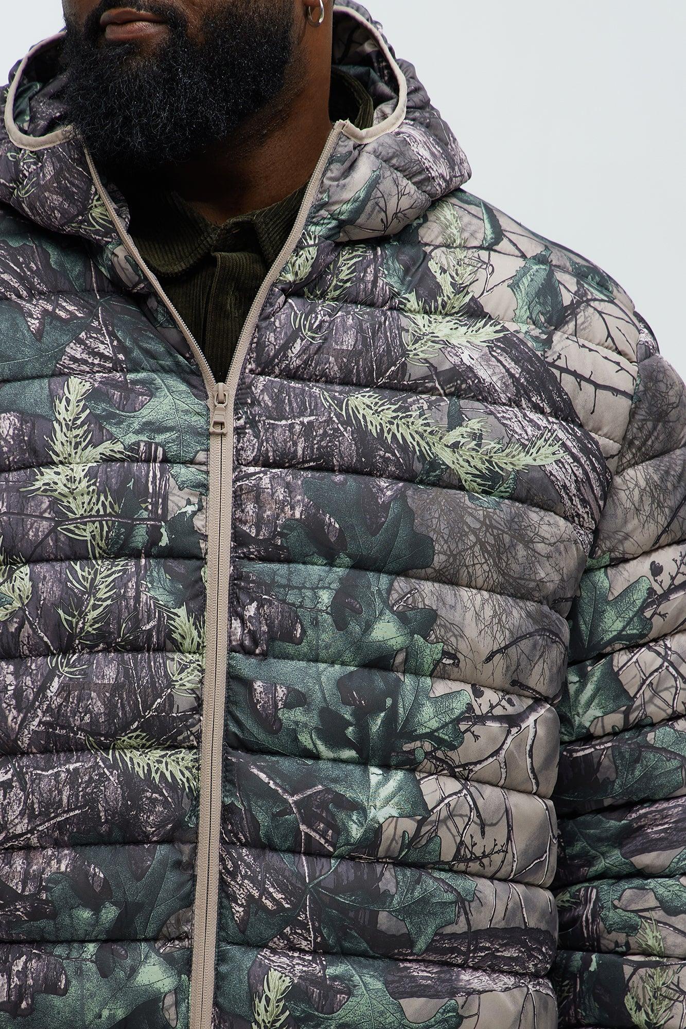 Troop Padded Zip Up Hoodie - Brown/combo Male Product Image