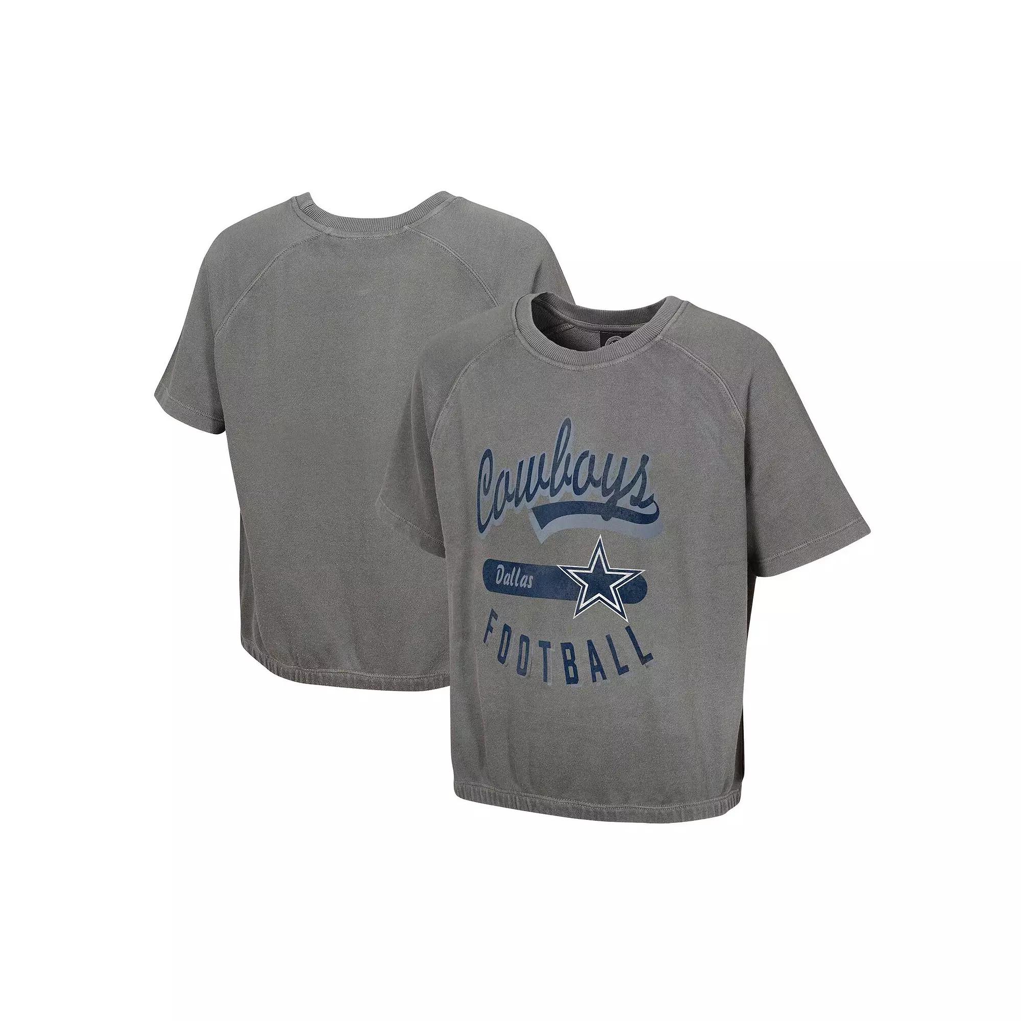 Women's Gray Dallas Cowboys Mineral Wash Short Sleeve Top,  Product Image