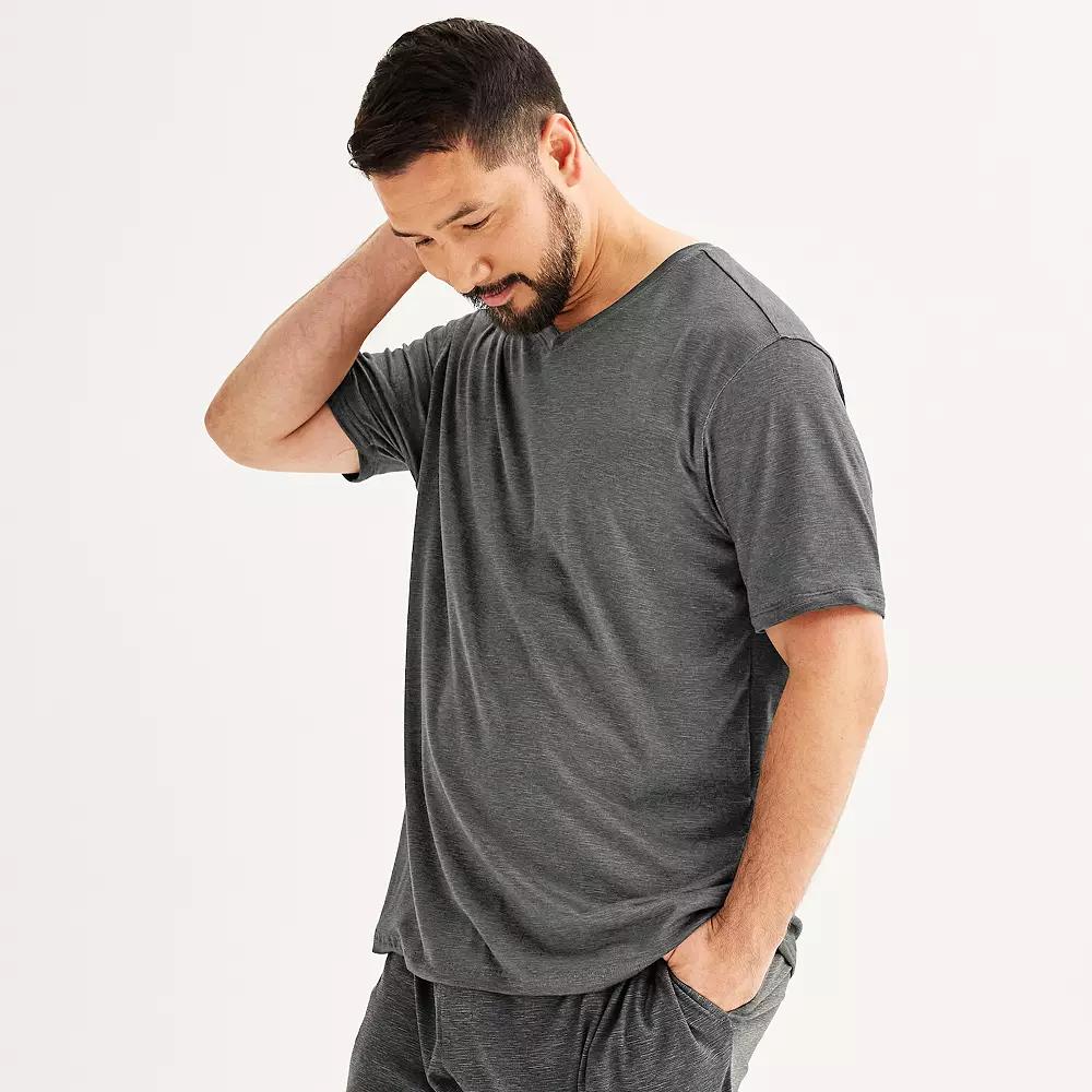 Big & Tall Sonoma Goods For Life® Supersoft V-Neck Pajama Shirt, Men's,  Product Image