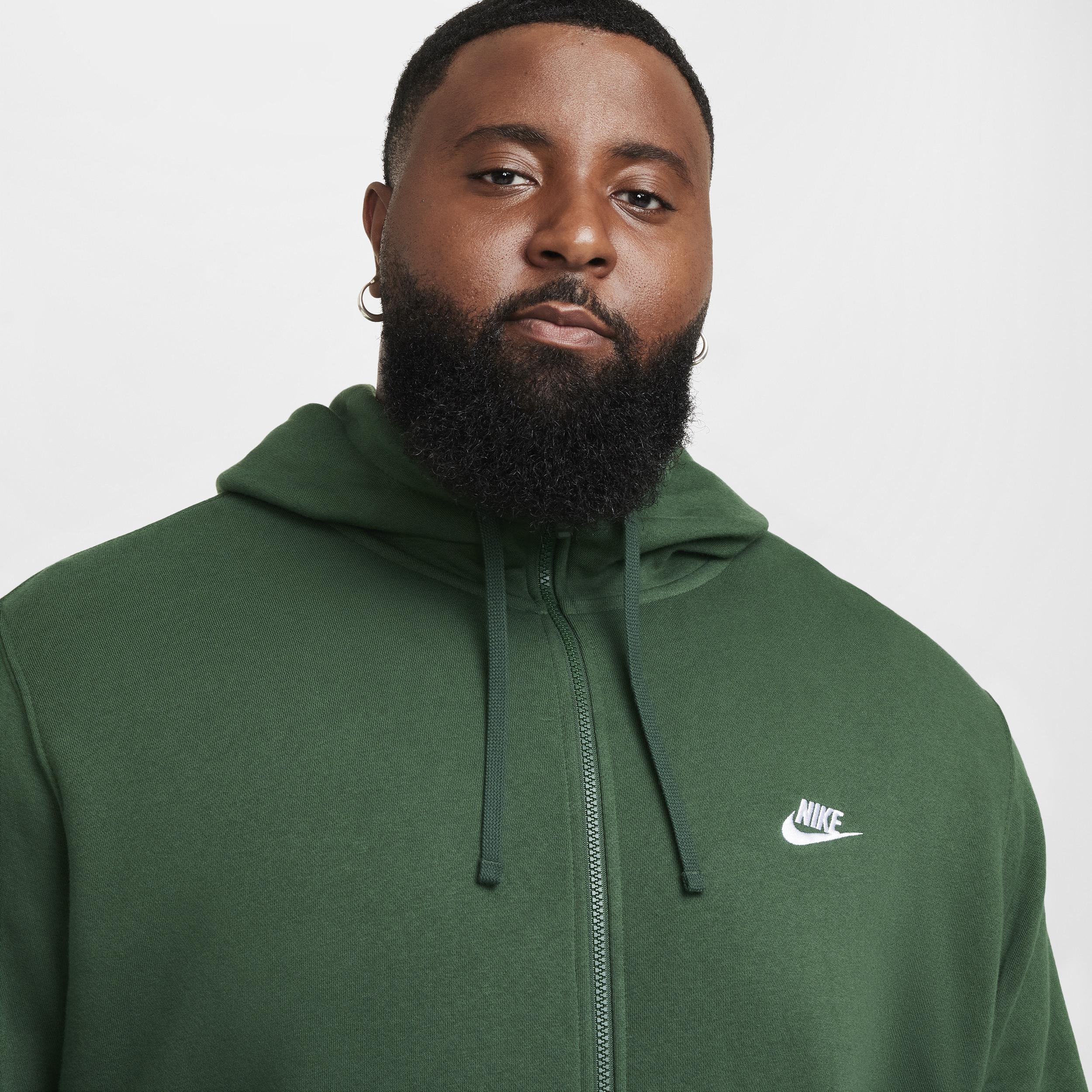 Mens Nike Sportswear Club Fleece Full-Zip Hoodie | BV2645-323 Product Image