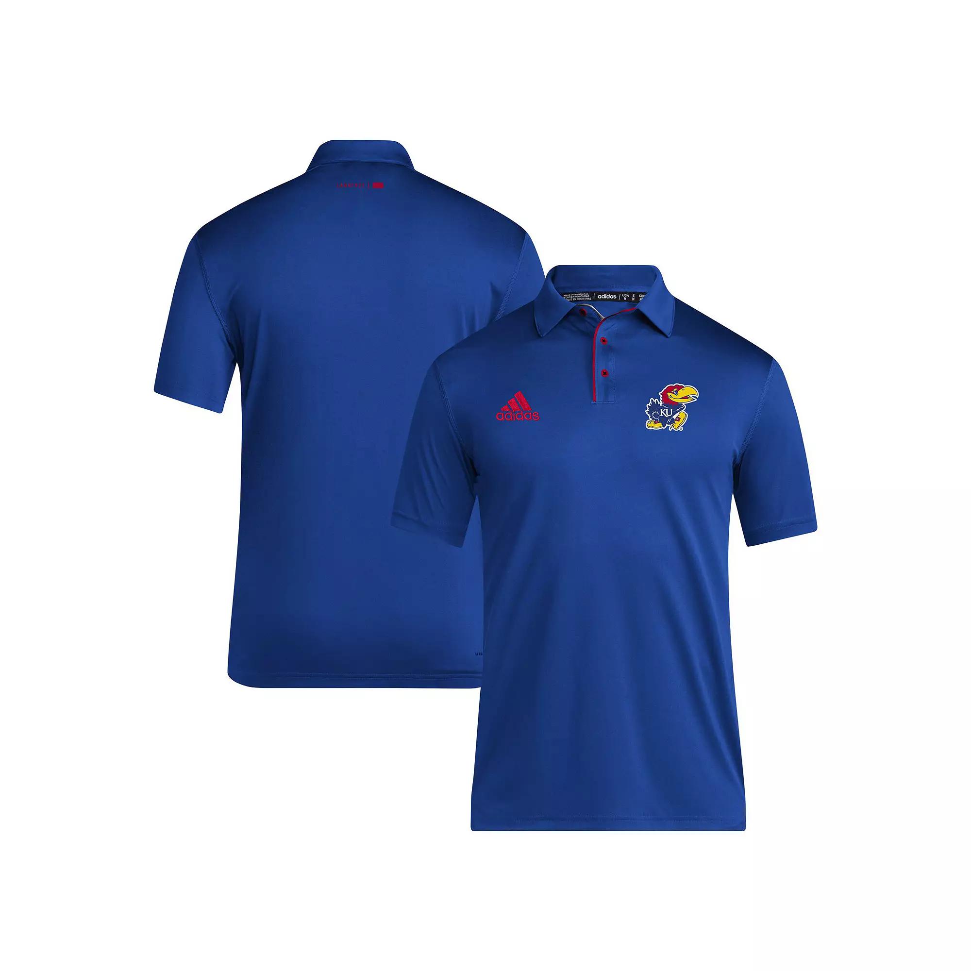 Men's adidas Royal Kansas Jayhawks 2024 Coaches AEROREADY Polo,  Product Image