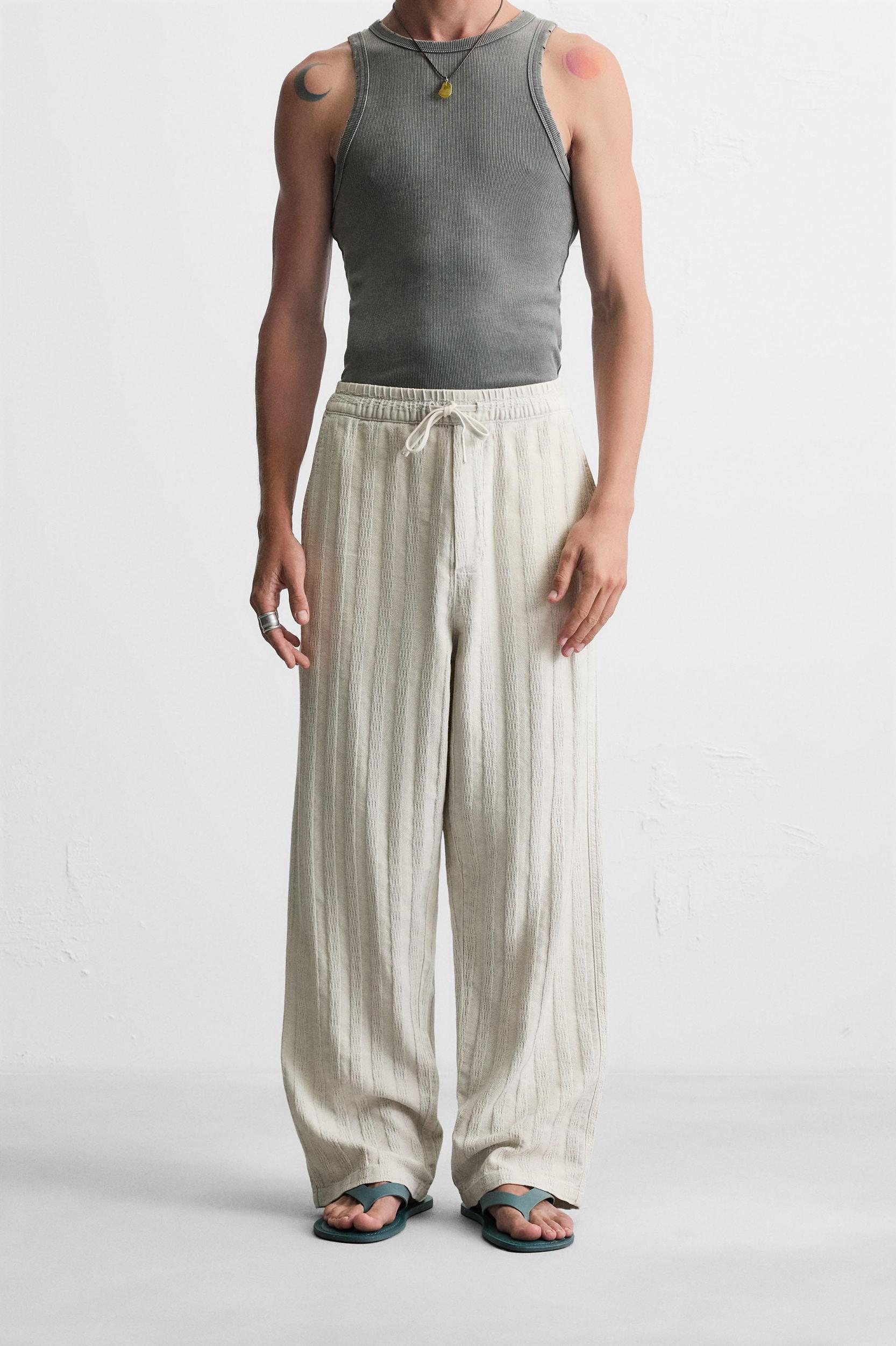 JACQUARD RELAXED FIT PANTS Product Image
