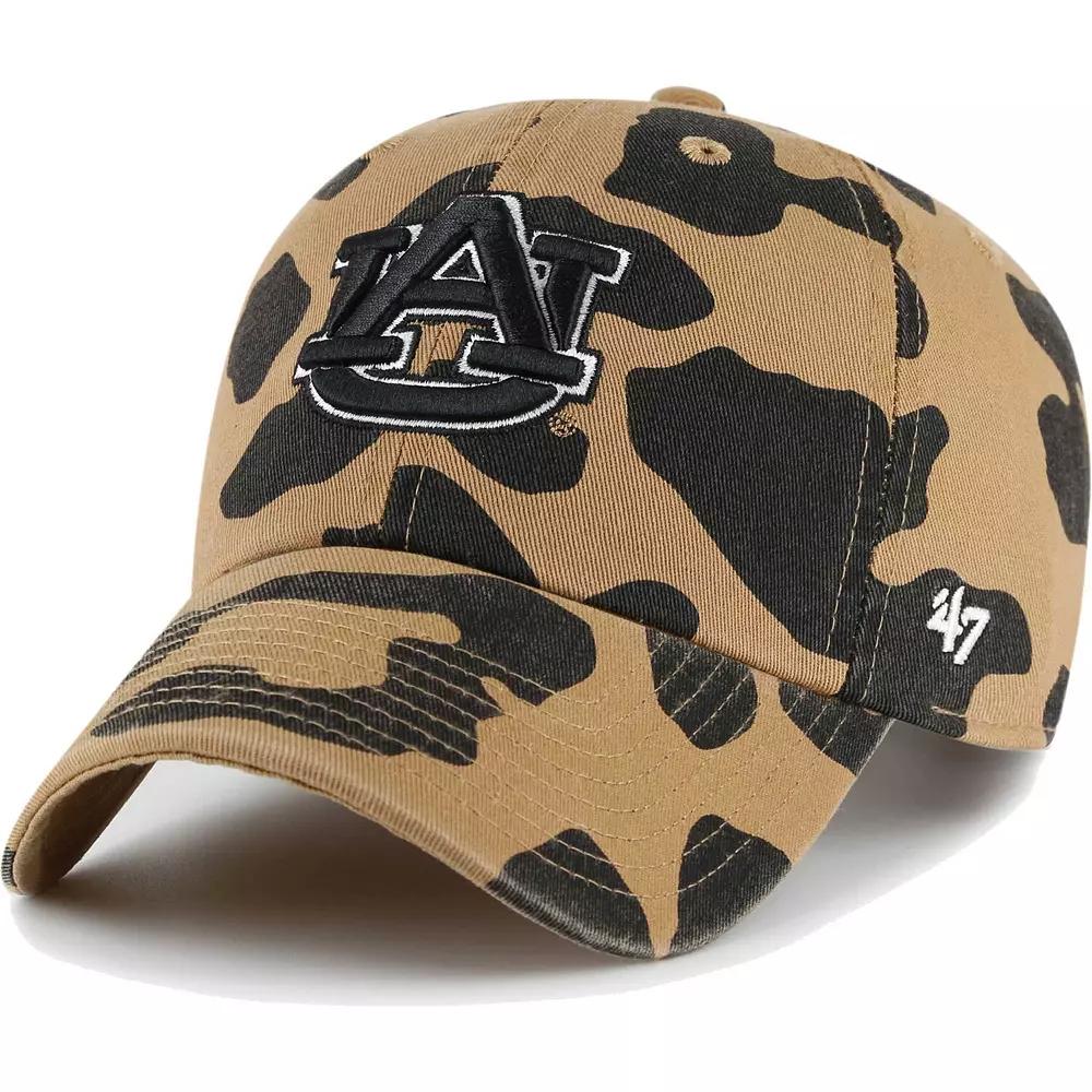 Women's '47 Auburn Tigers Rosette Leopard Clean Up Adjustable Hat, Brown Product Image