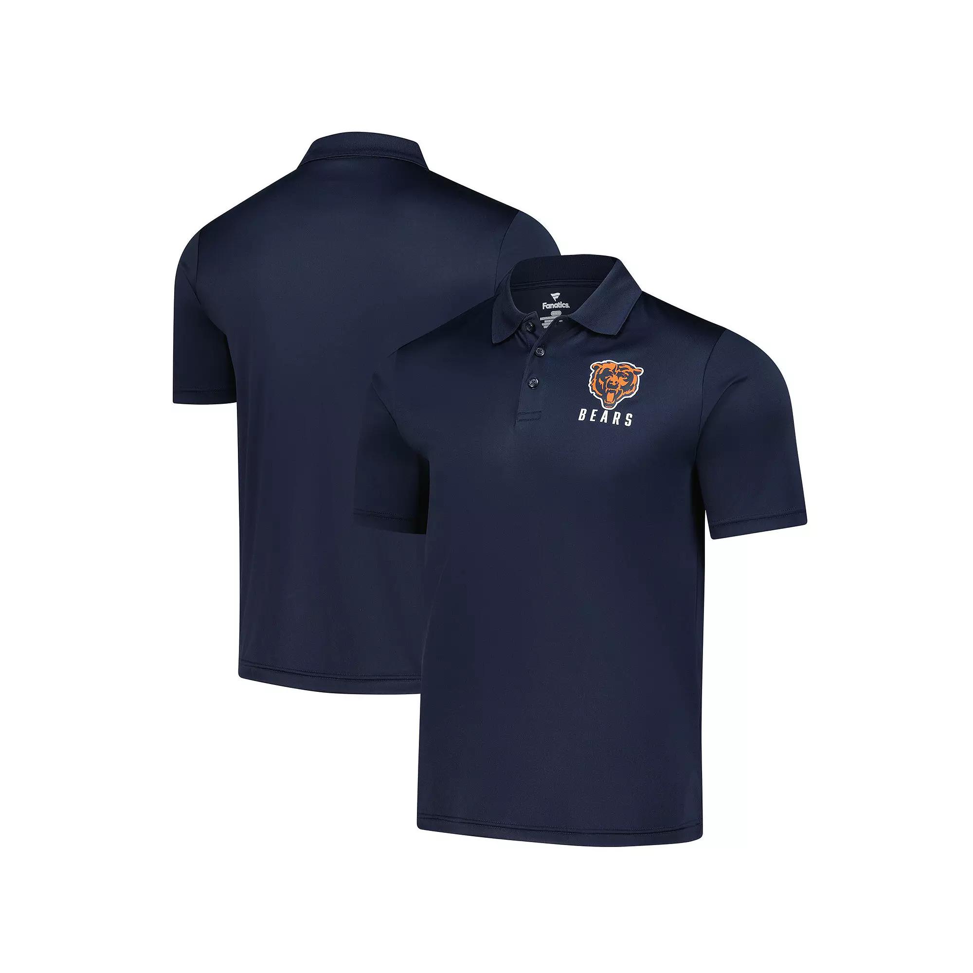 Men's Fanatics  Navy Chicago Bears Polo, Size: XXL, Blue Product Image