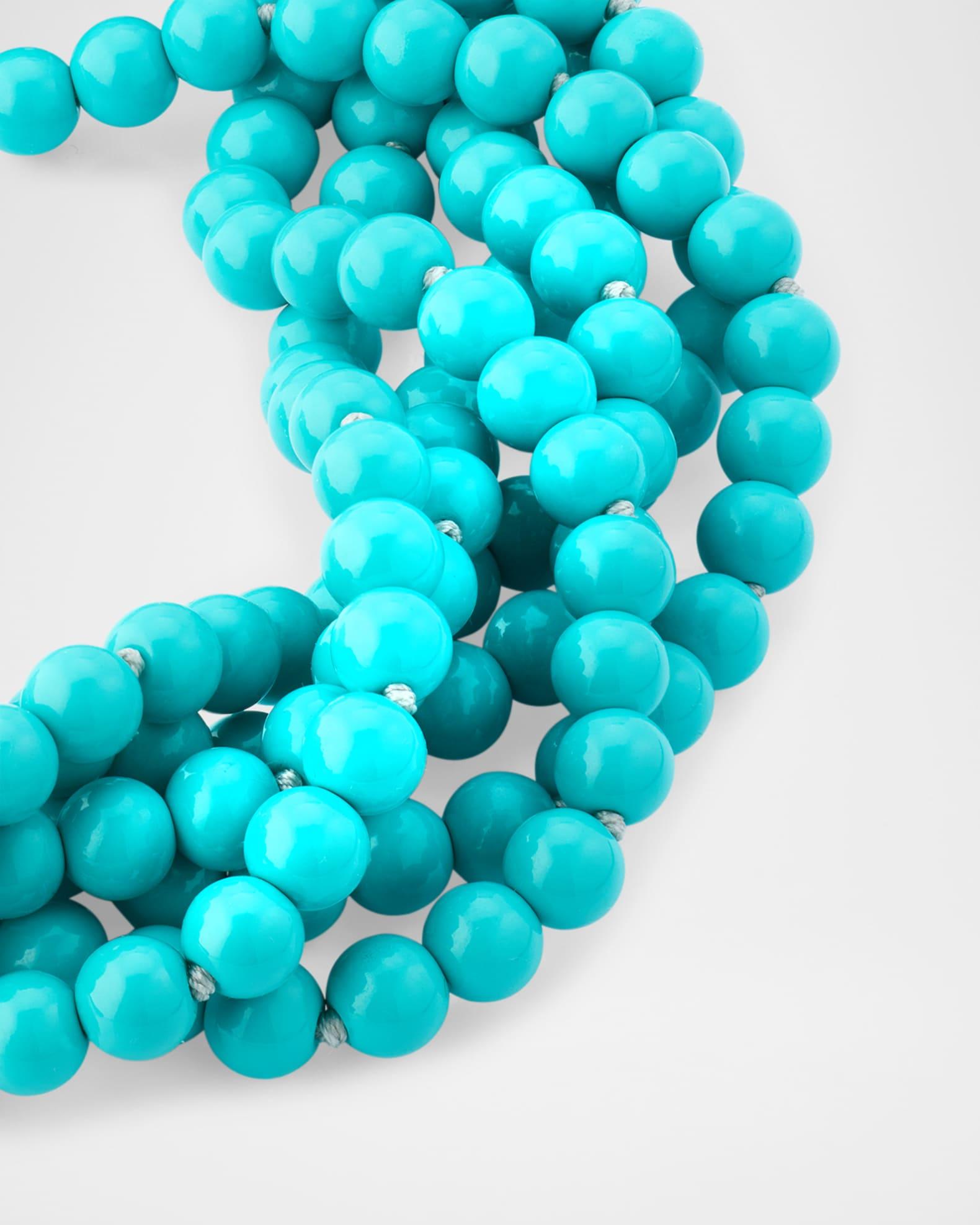Six Row Turquoise Bead Necklace Product Image