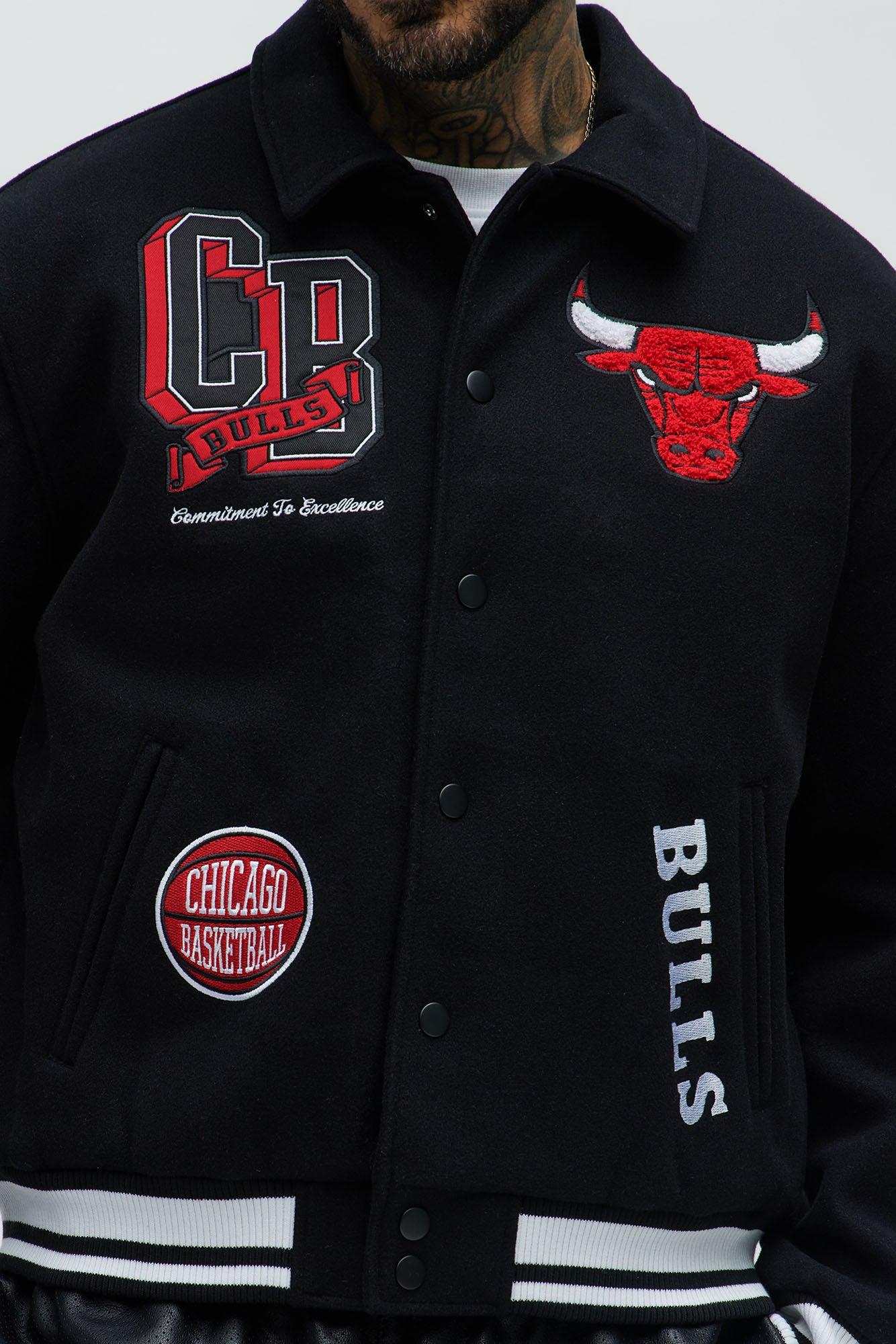 Bulls Ring Leader Varsity Jacket - Black/Red Male Product Image