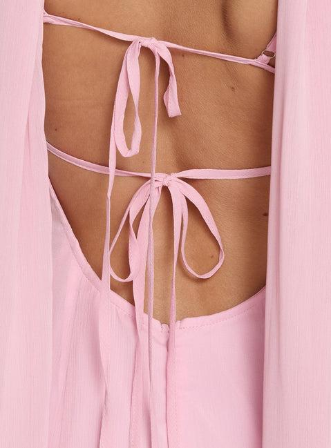 Jadira Scarf Maxi Dress Light Pink Product Image
