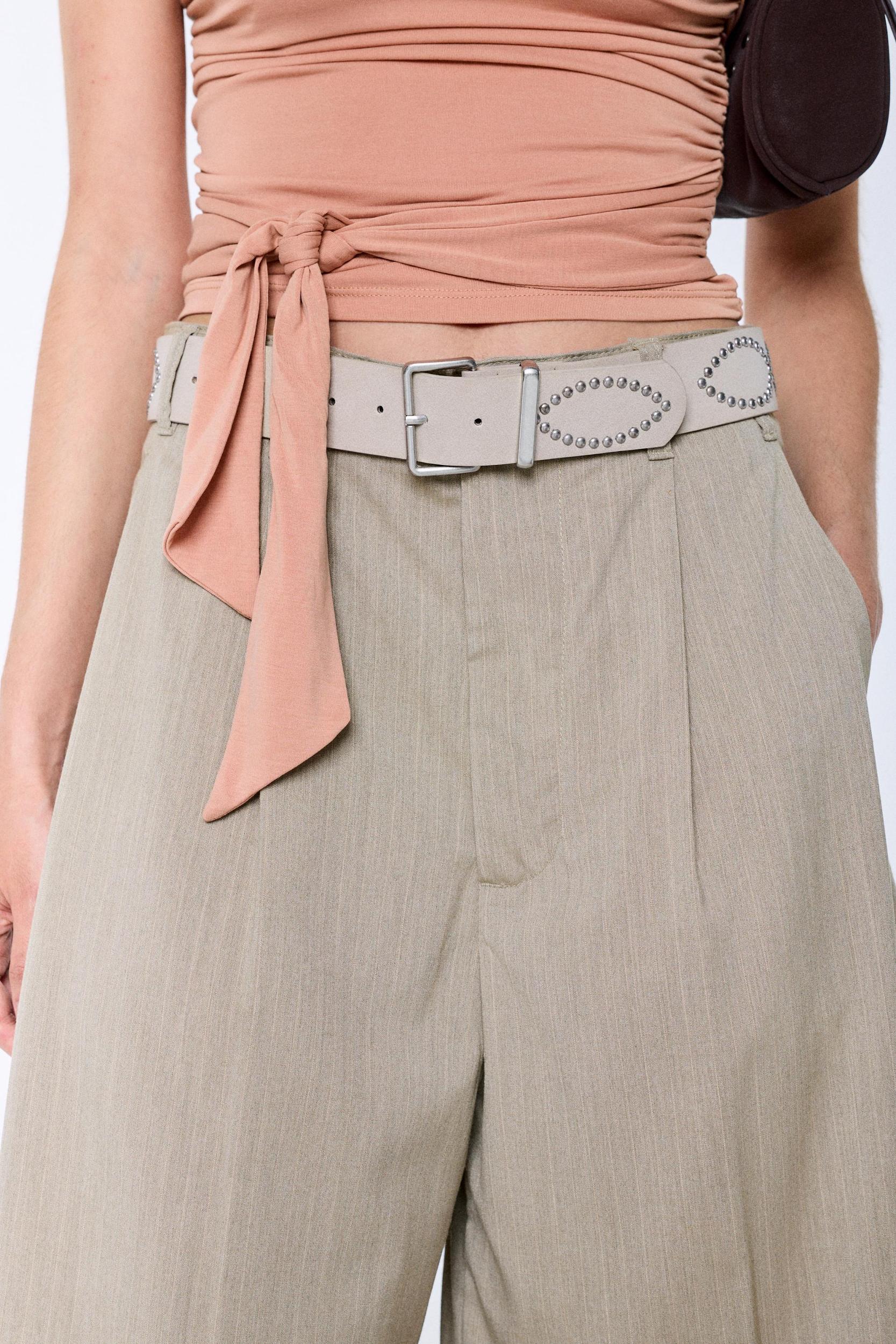 Long pinstripe Bermuda shorts Product Image