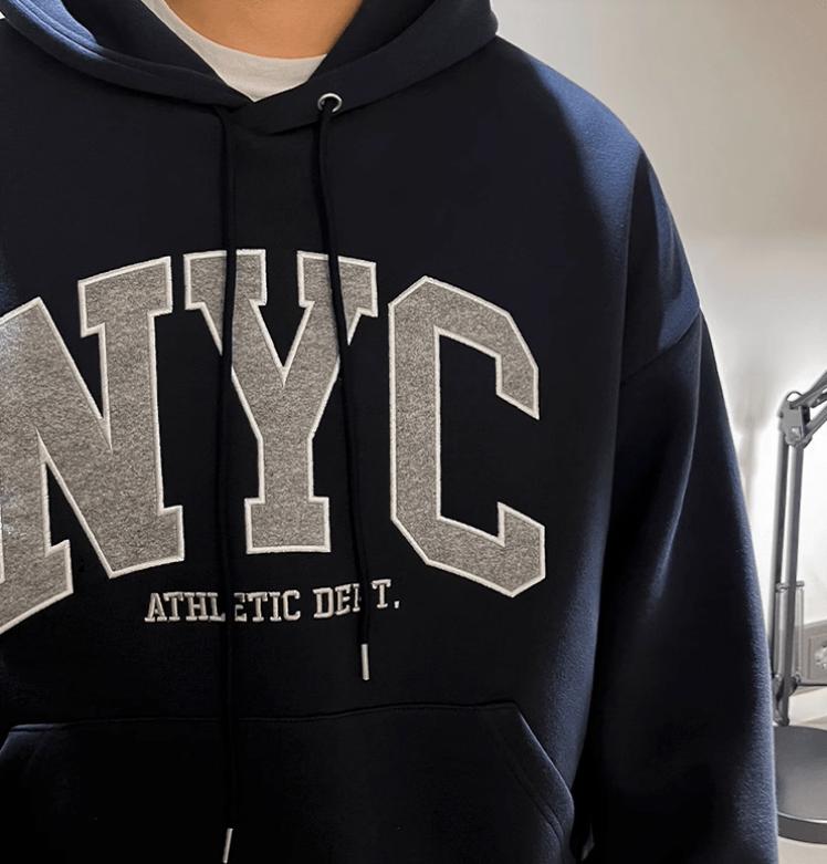 RT No. 10955 EMBROIDERED NYC PULLOVER HOODIE Product Image