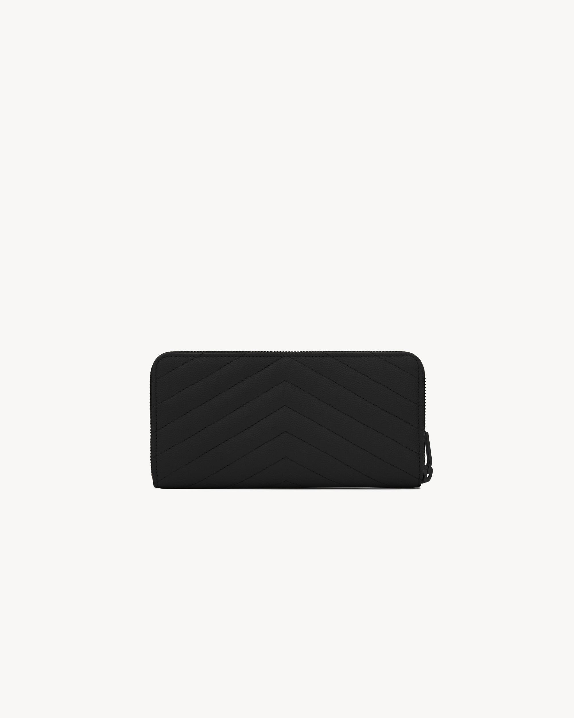CASSANDRE MATELASSÉ ZIP AROUND WALLET IN GRAIN DE POUDRE LEATHER Product Image