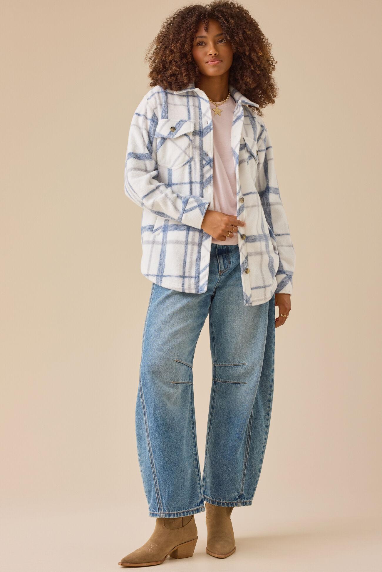 Esme Plaid Fleece Jacket Product Image