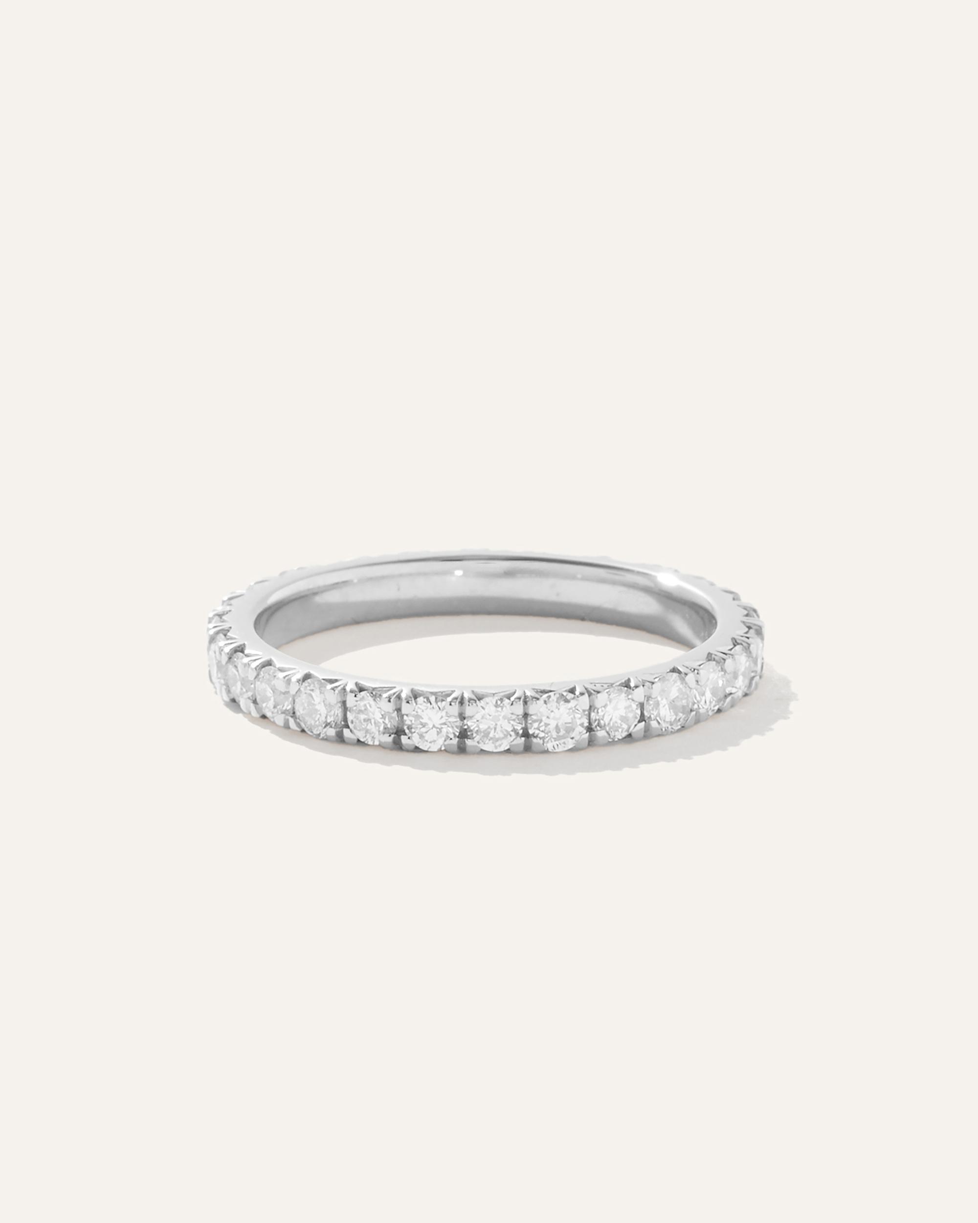 Quince | Women's Diamond French Pave Eternity Band Rings Product Image