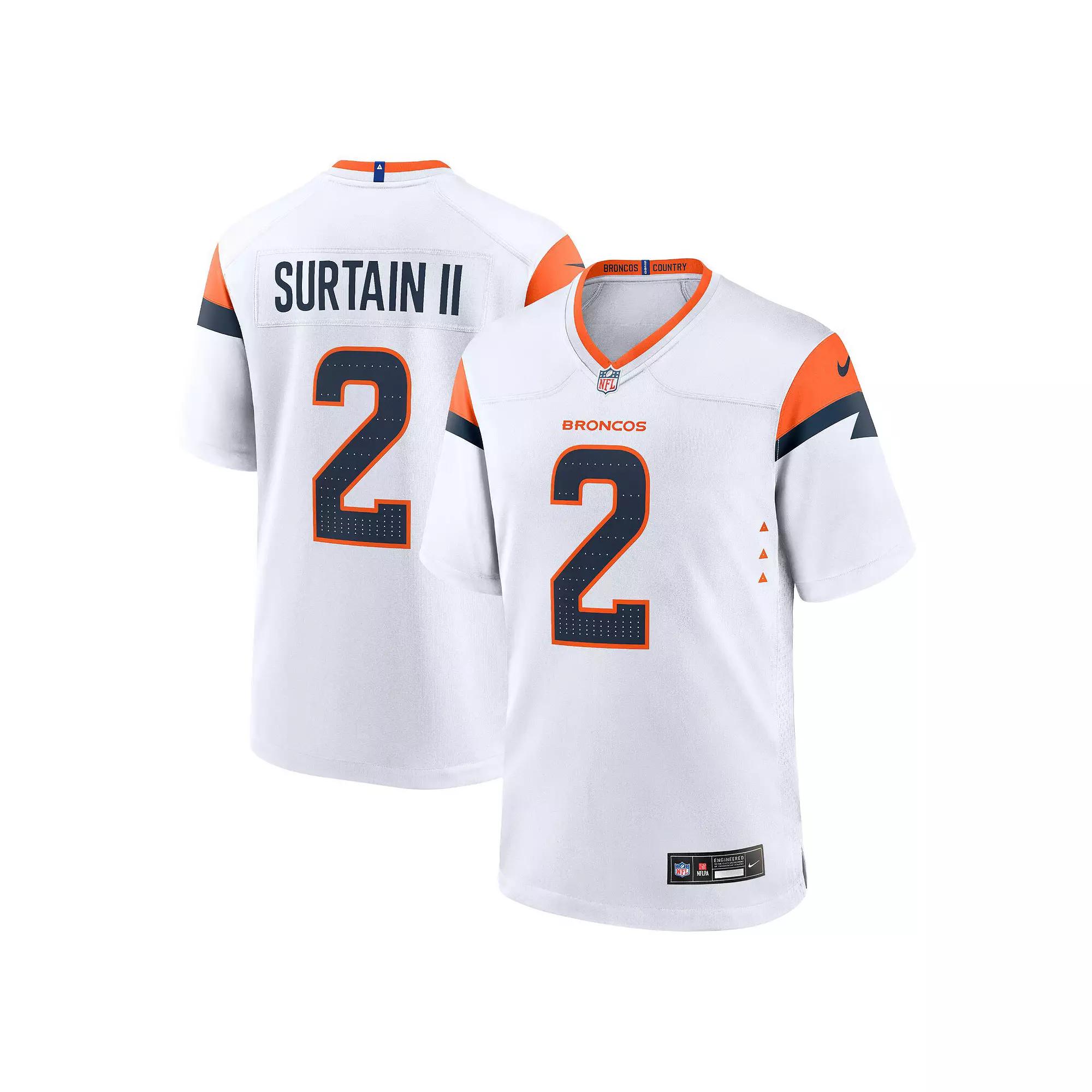 Men's Nike Patrick Surtain II White Denver Broncos Mile High Collection Game Jersey,  Product Image