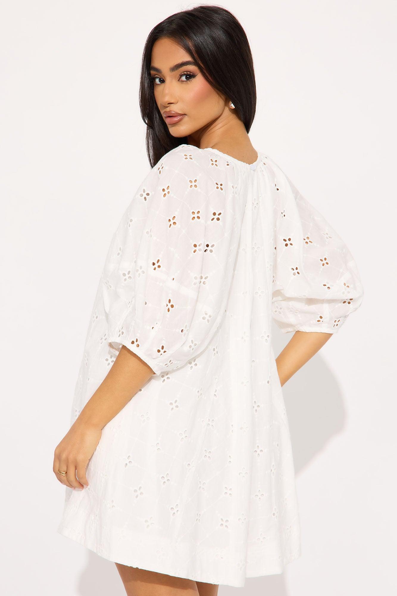 I See You Eyelet Romper - White Product Image