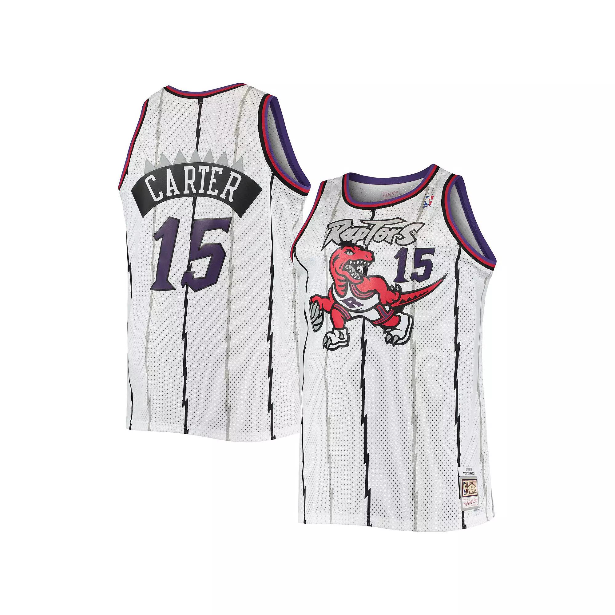 Men's Mitchell & Ness Vince Carter White Toronto Raptors Big & Tall Hardwood Classics Swingman Jersey,  Product Image