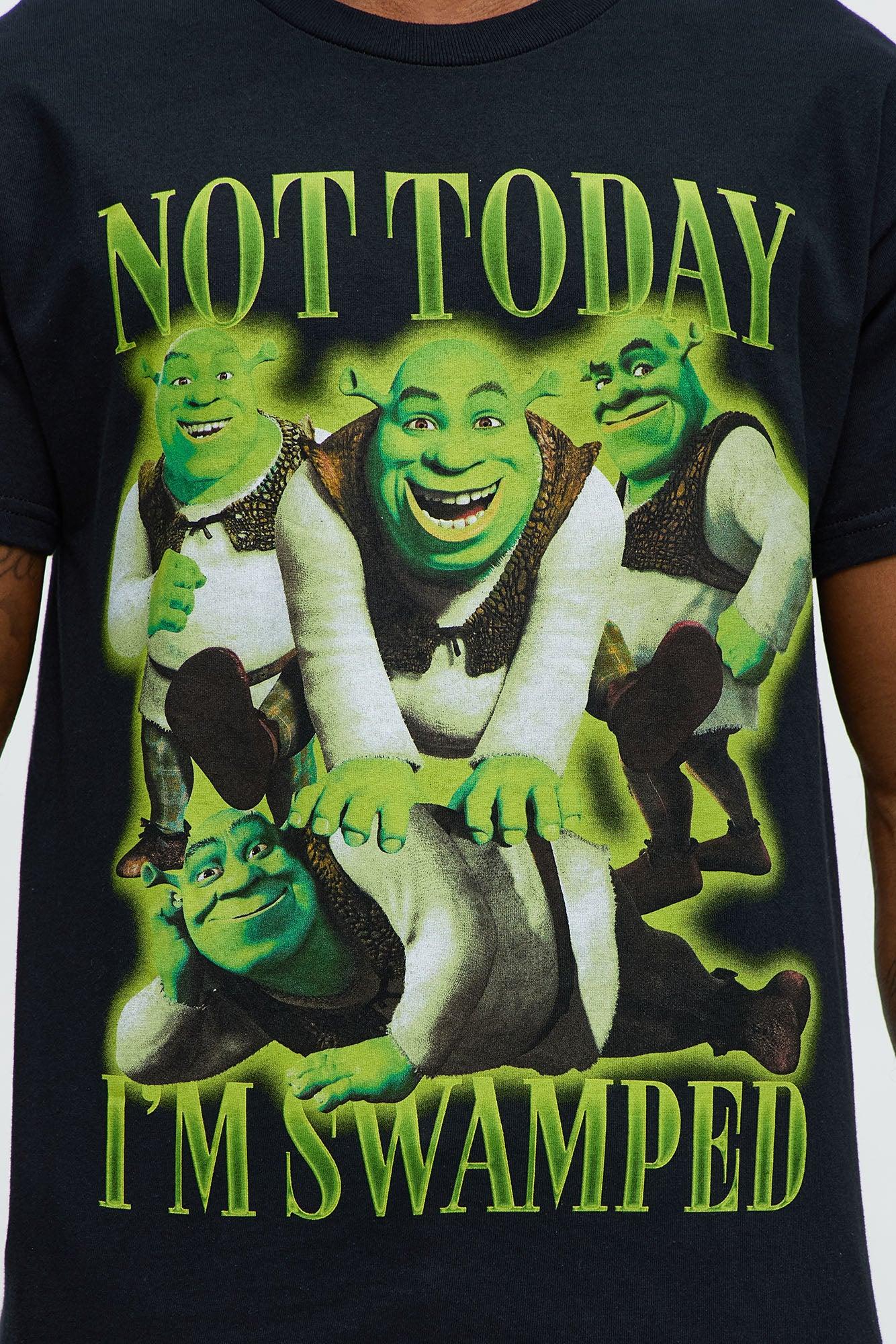 Shrek Can't Today I'm Swamped Short Sleeve Tee - Black Male Product Image