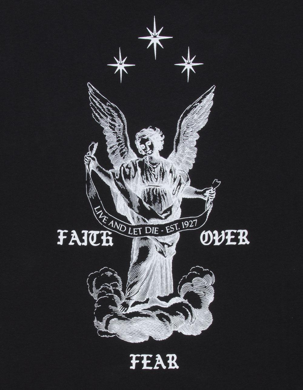 RSQ Mens Faith Over Fear Tee - BLACK Product Image