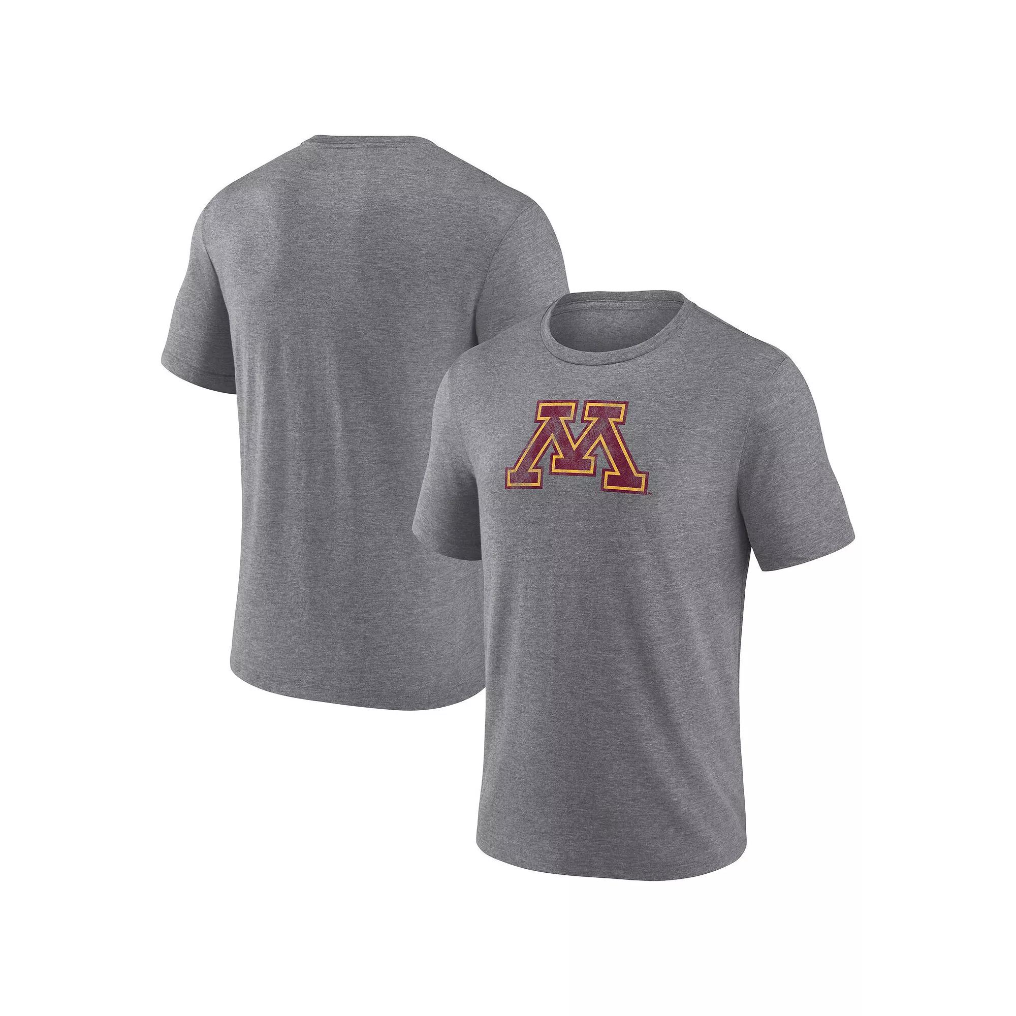 Mens Fanatics Gray Minnesota Golden Gophers Classical Primary Logo Tri-Blend T-Shirt Product Image